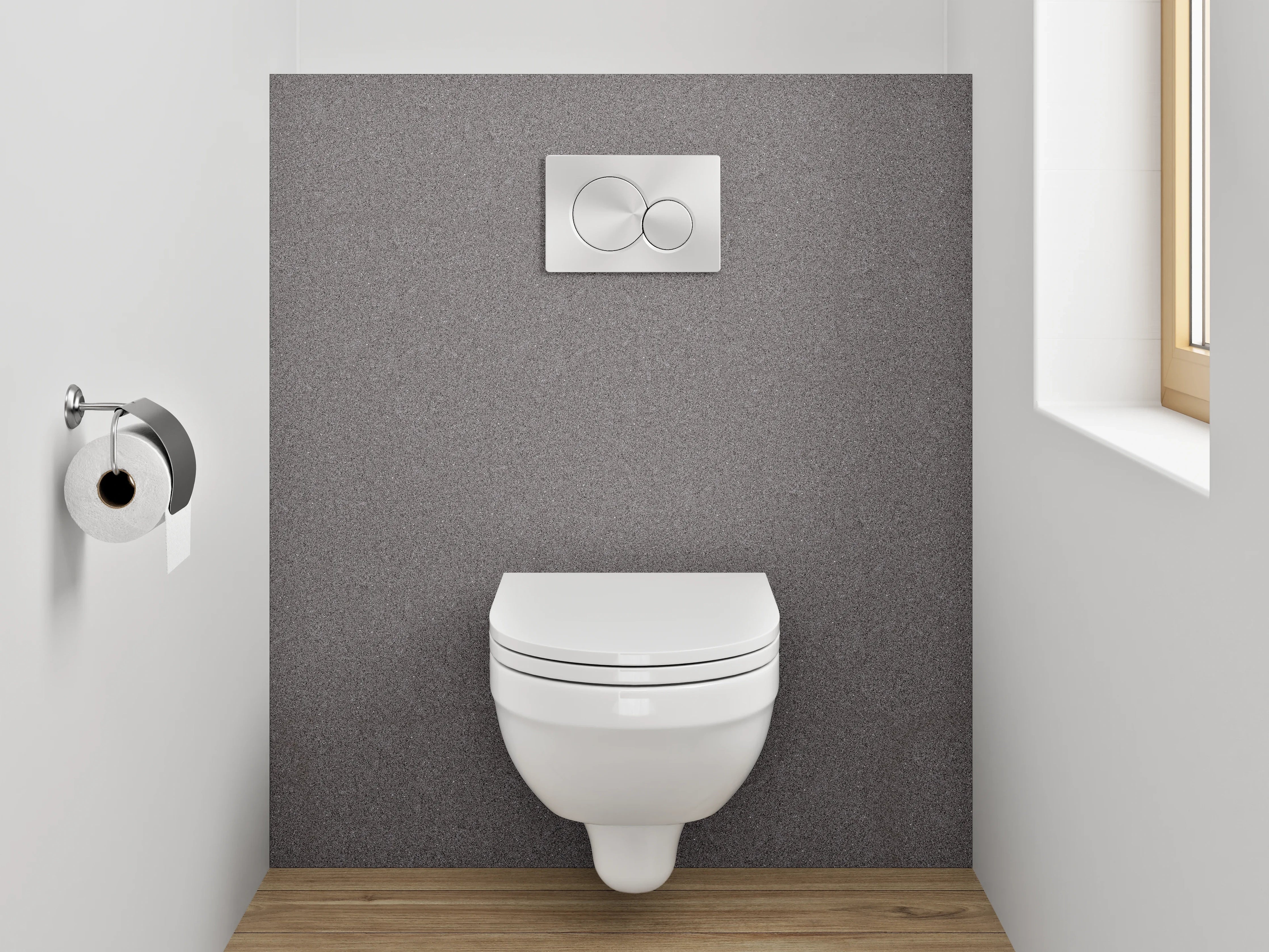 WC-Rückwand - Feines graues Steinmuster Dekorplatte