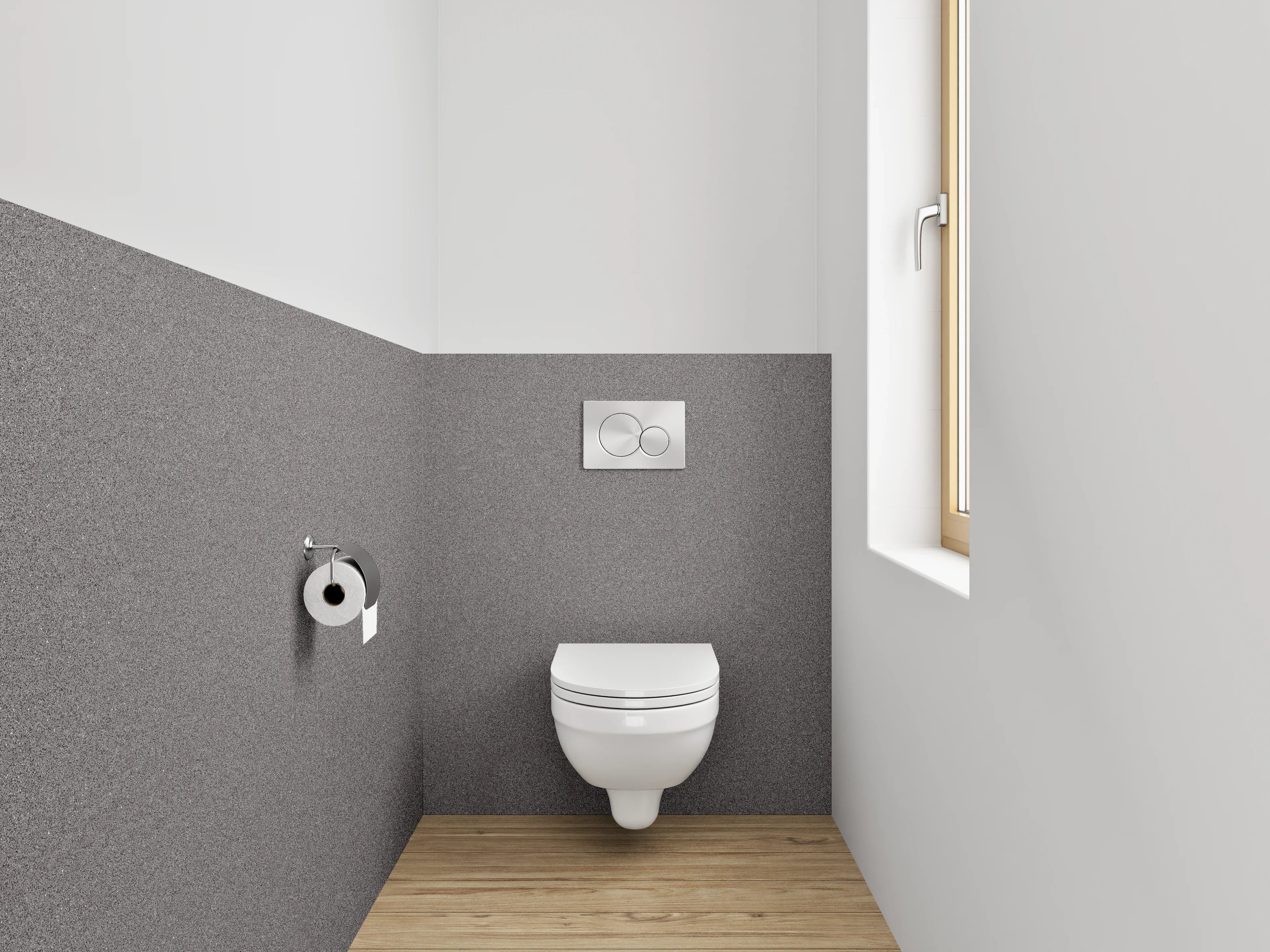 WC-Rückwand - Feines graues Steinmuster Dekorplatte