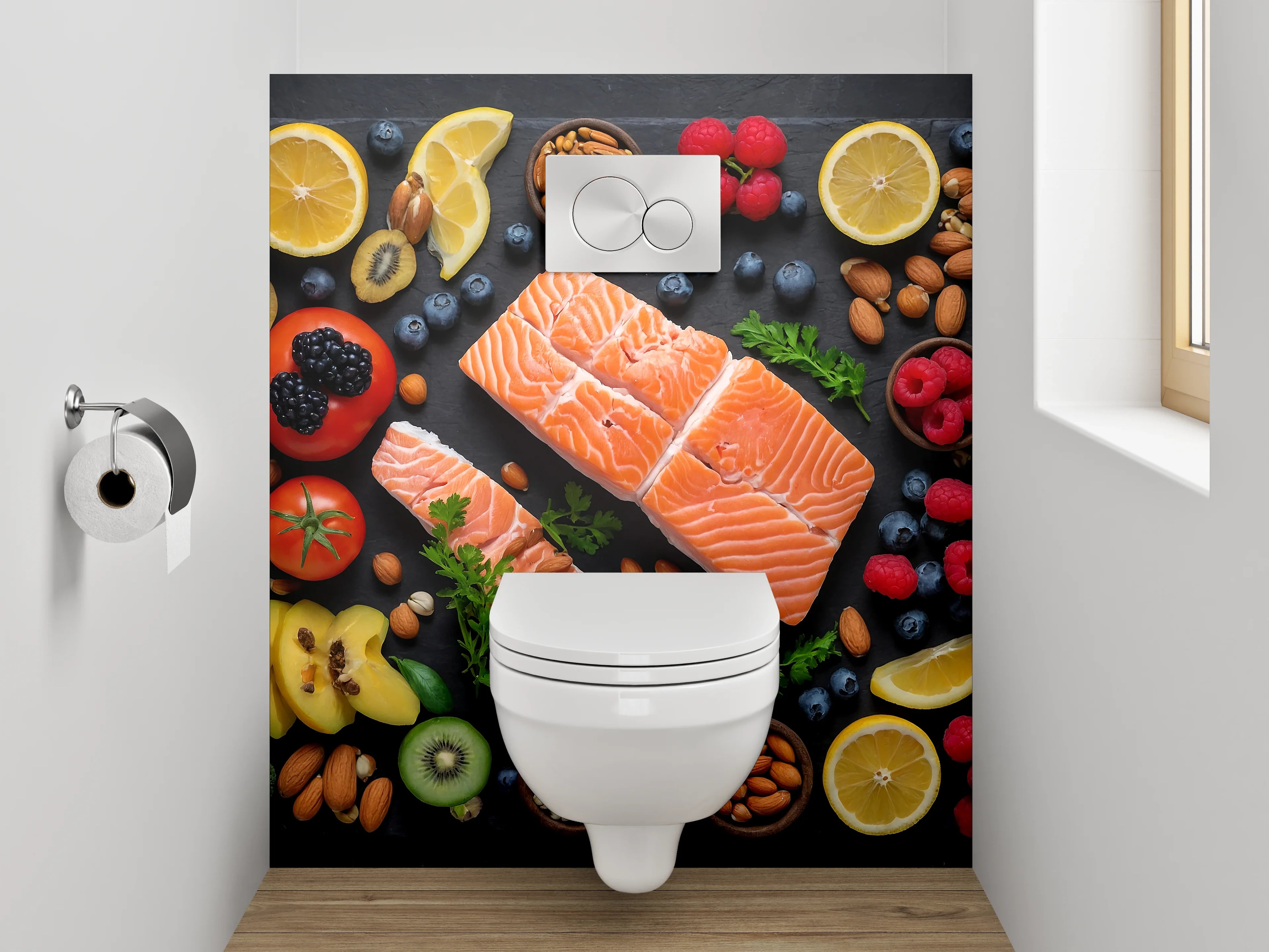 WC-Rückwand - Frische Zutaten – Bunte Vielfalt