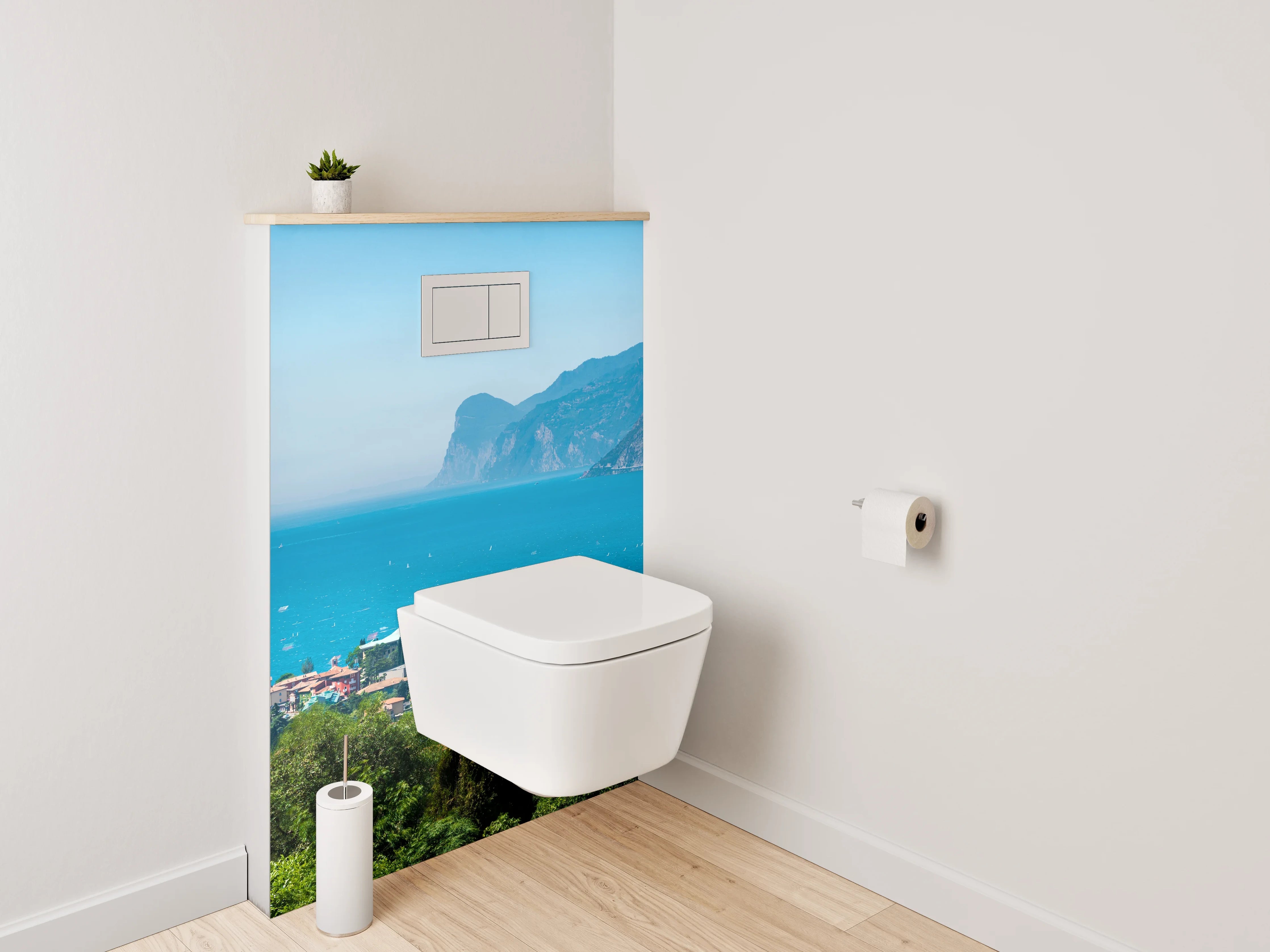 WC-Rückwand - Gardasee Panorama Naturkulisse