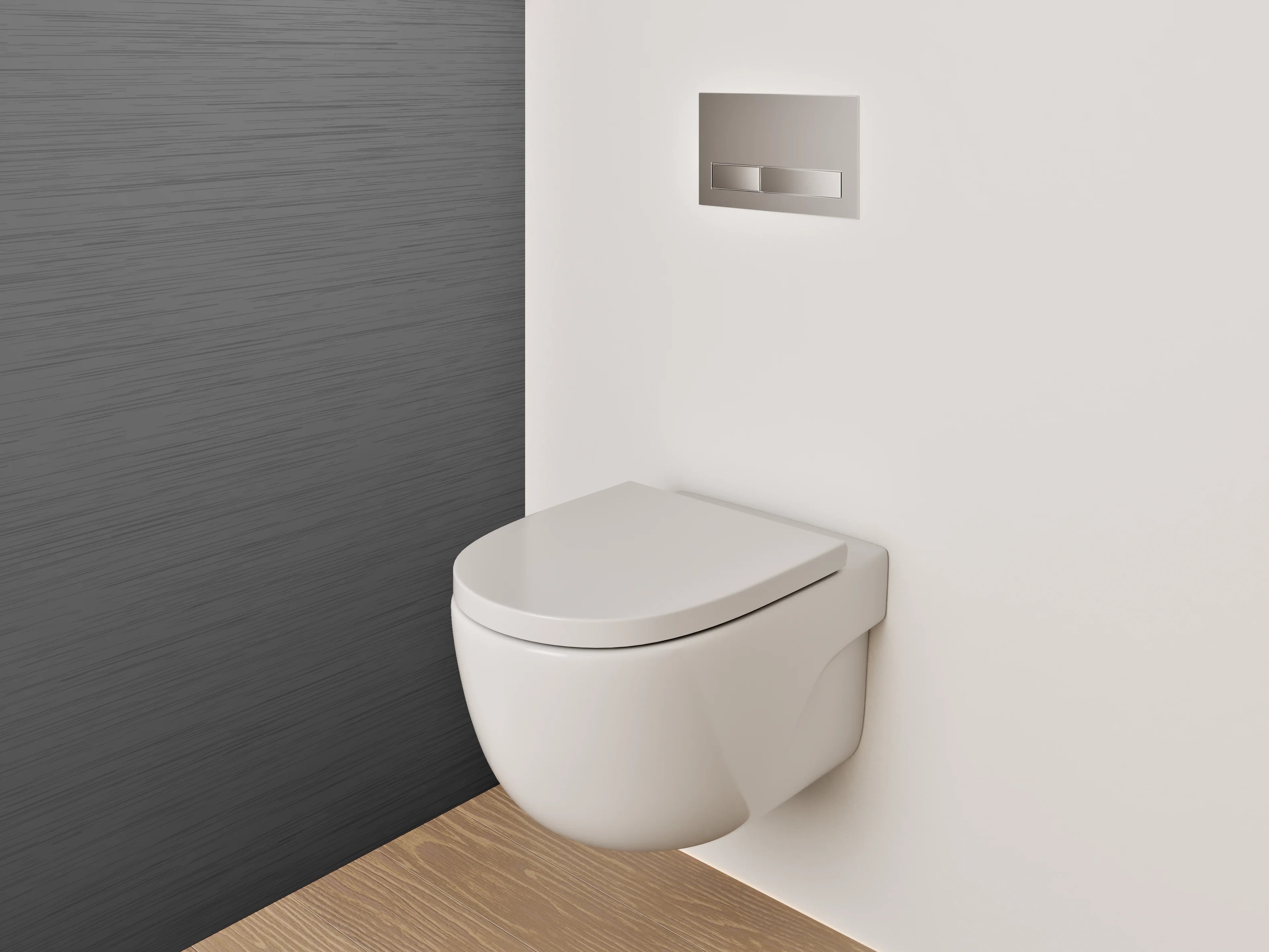 WC-Rückwand - Gebürstete Metallstruktur in Anthrazit