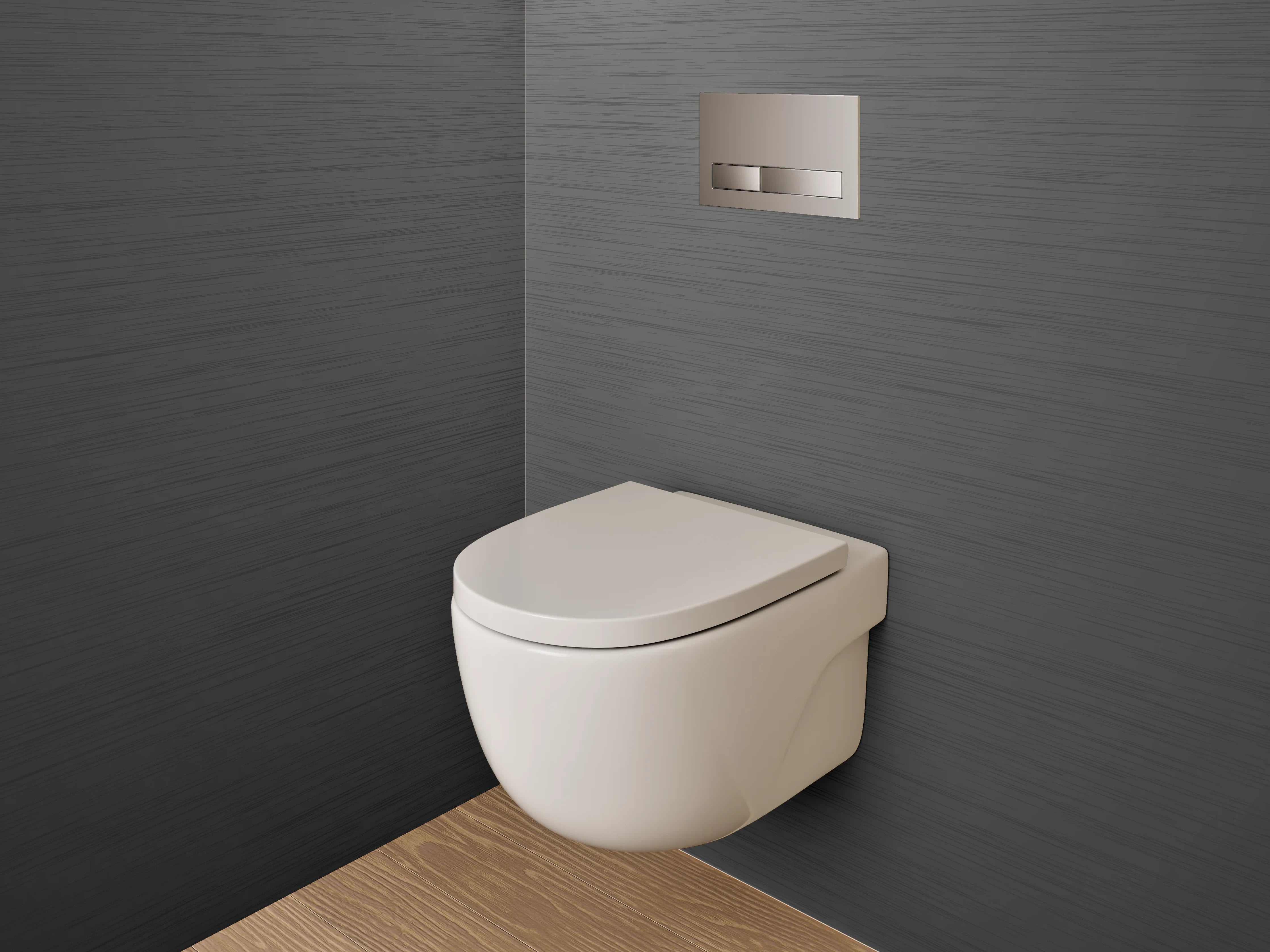 WC-Rückwand - Gebürstete Metallstruktur in Anthrazit