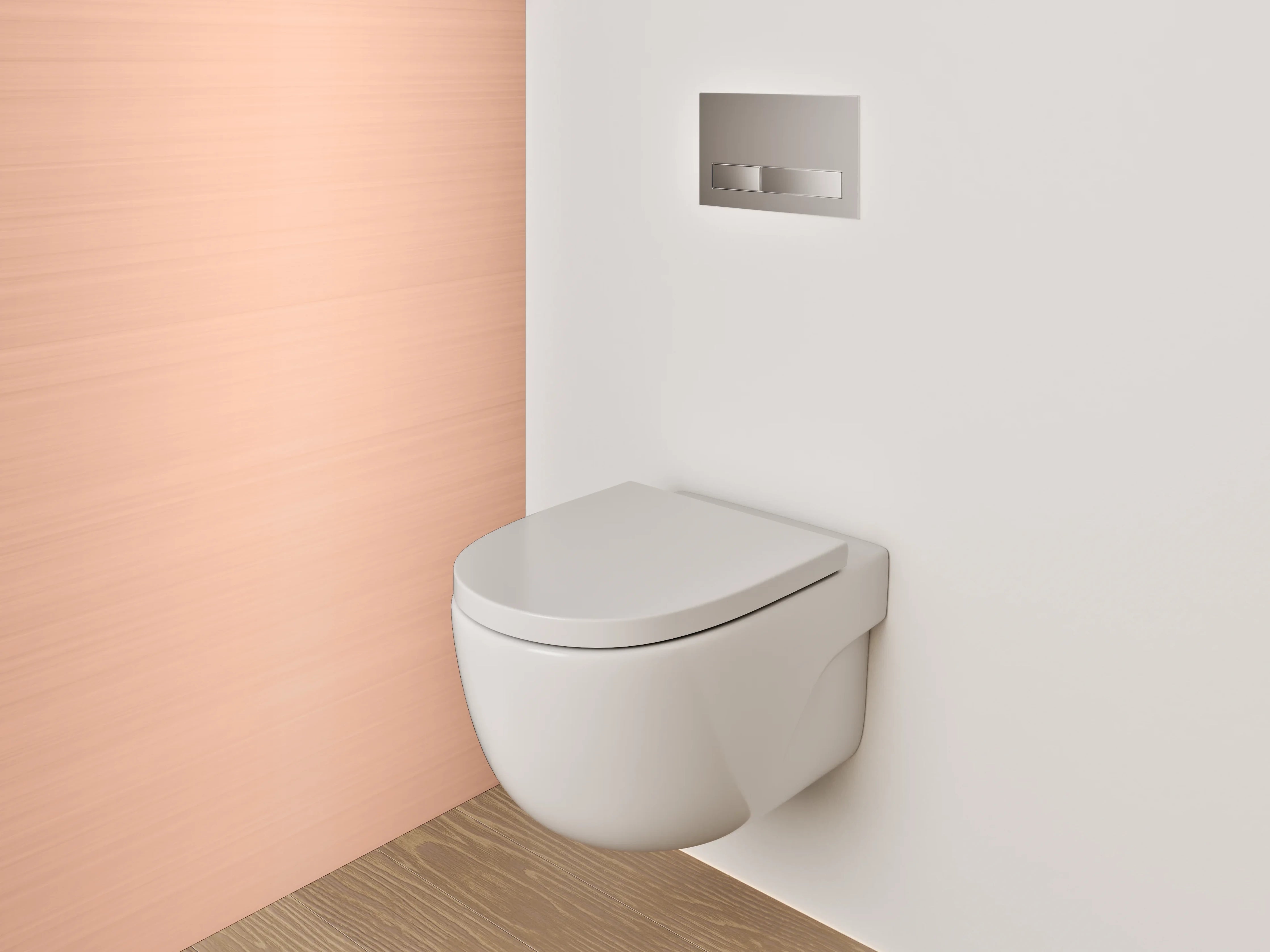 WC-Rückwand - Gebürsteter Kupfereffekt Metallic