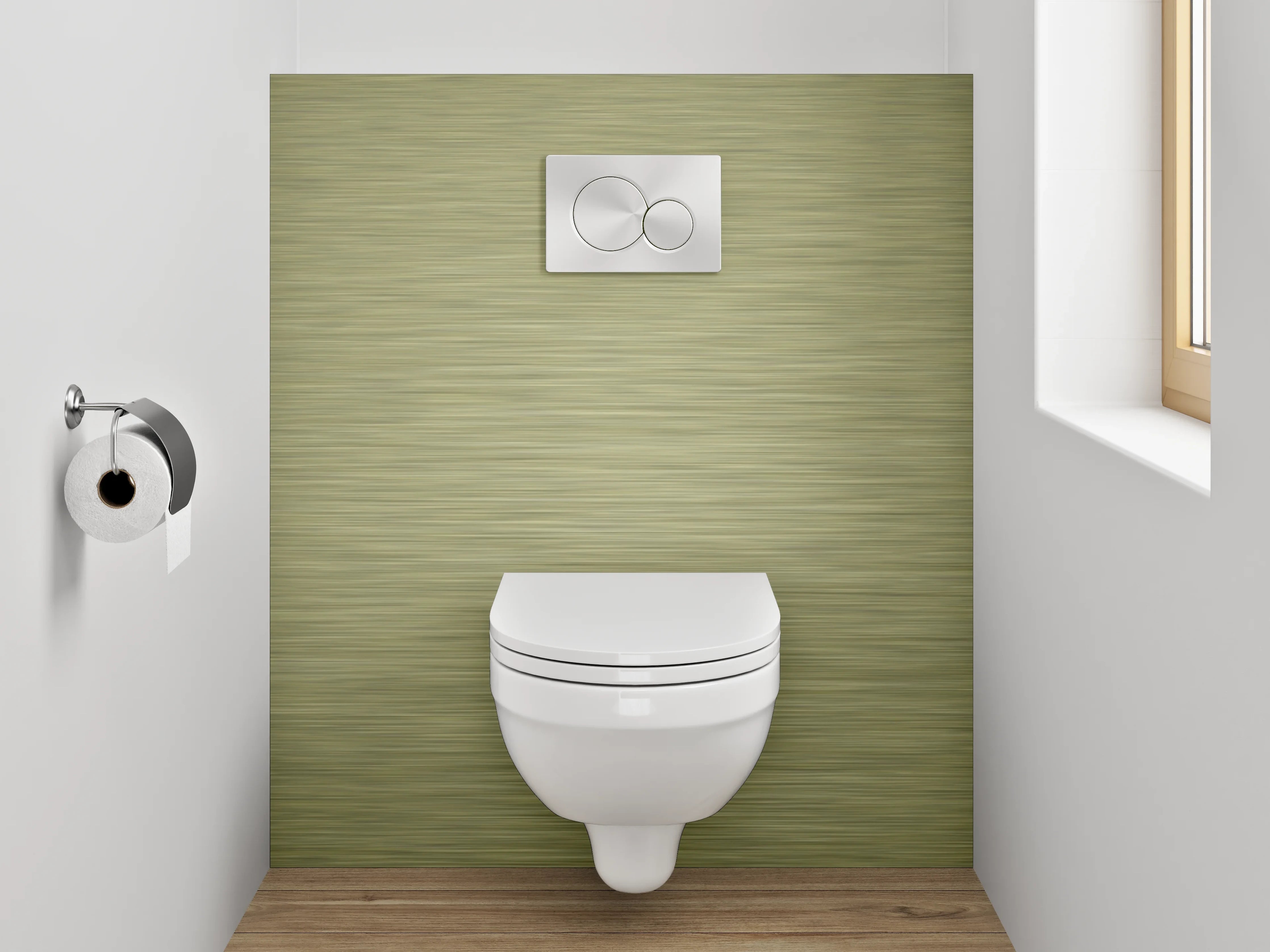 WC-Rückwand - Gebürstetes Gold Metallic Muster