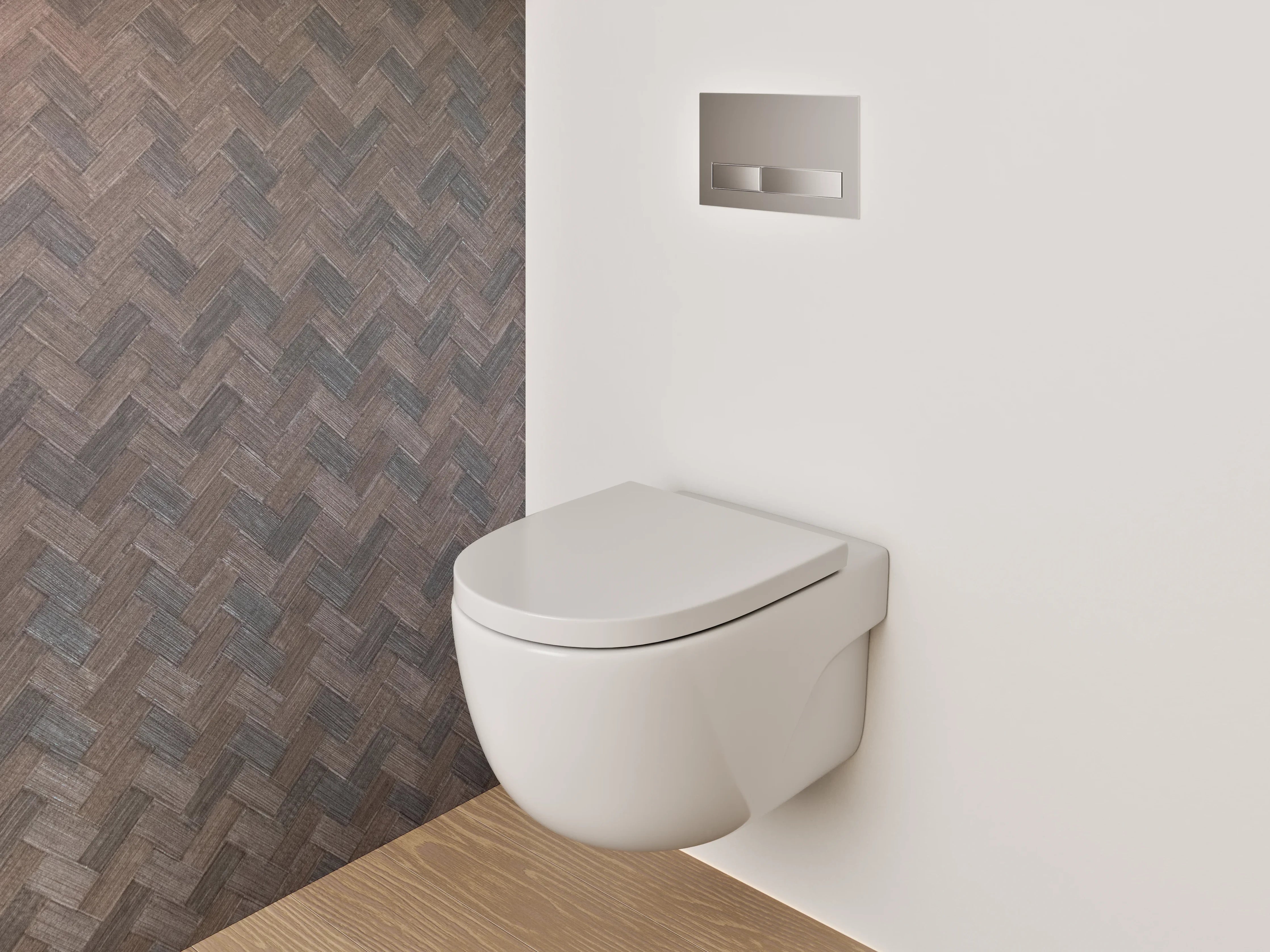 WC-Rückwand - Geflochtene Struktur Braun Wanddekor