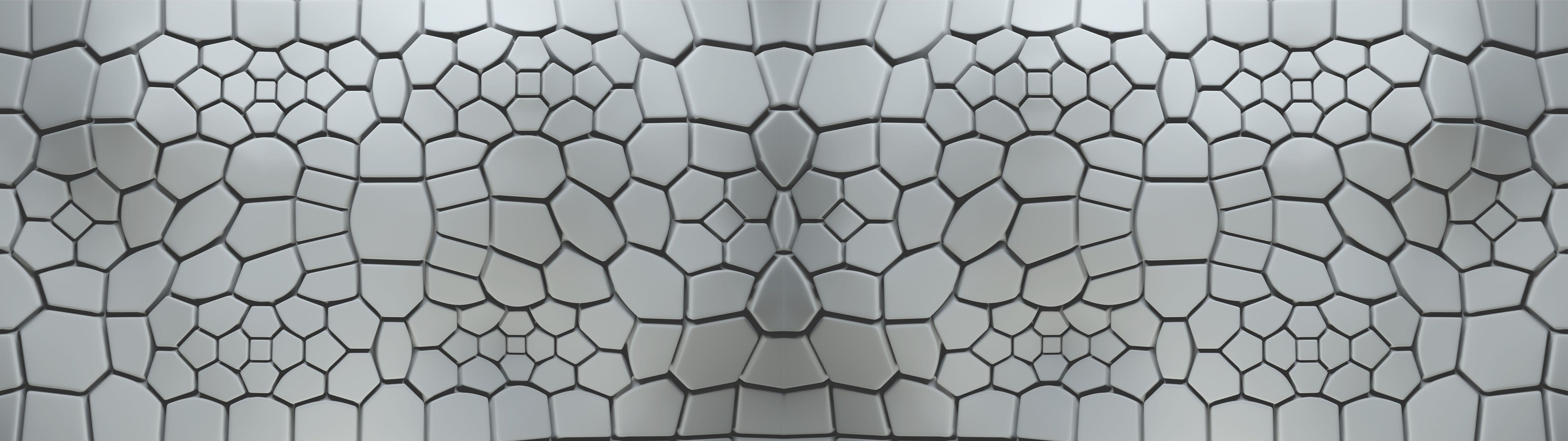 WC-Rückwand-Geometrische Mosaik Fliesen Silber Weiß Grau