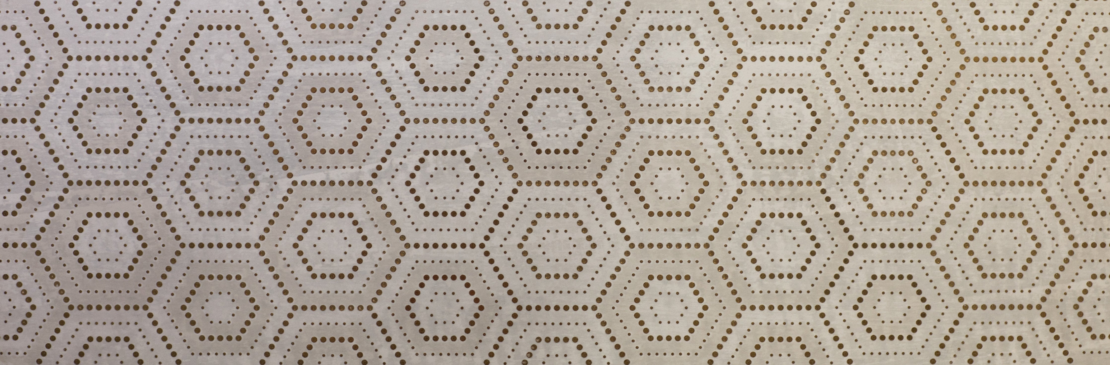 WC-Rückwand-Geometrisches Wabenmuster hellbraun beige