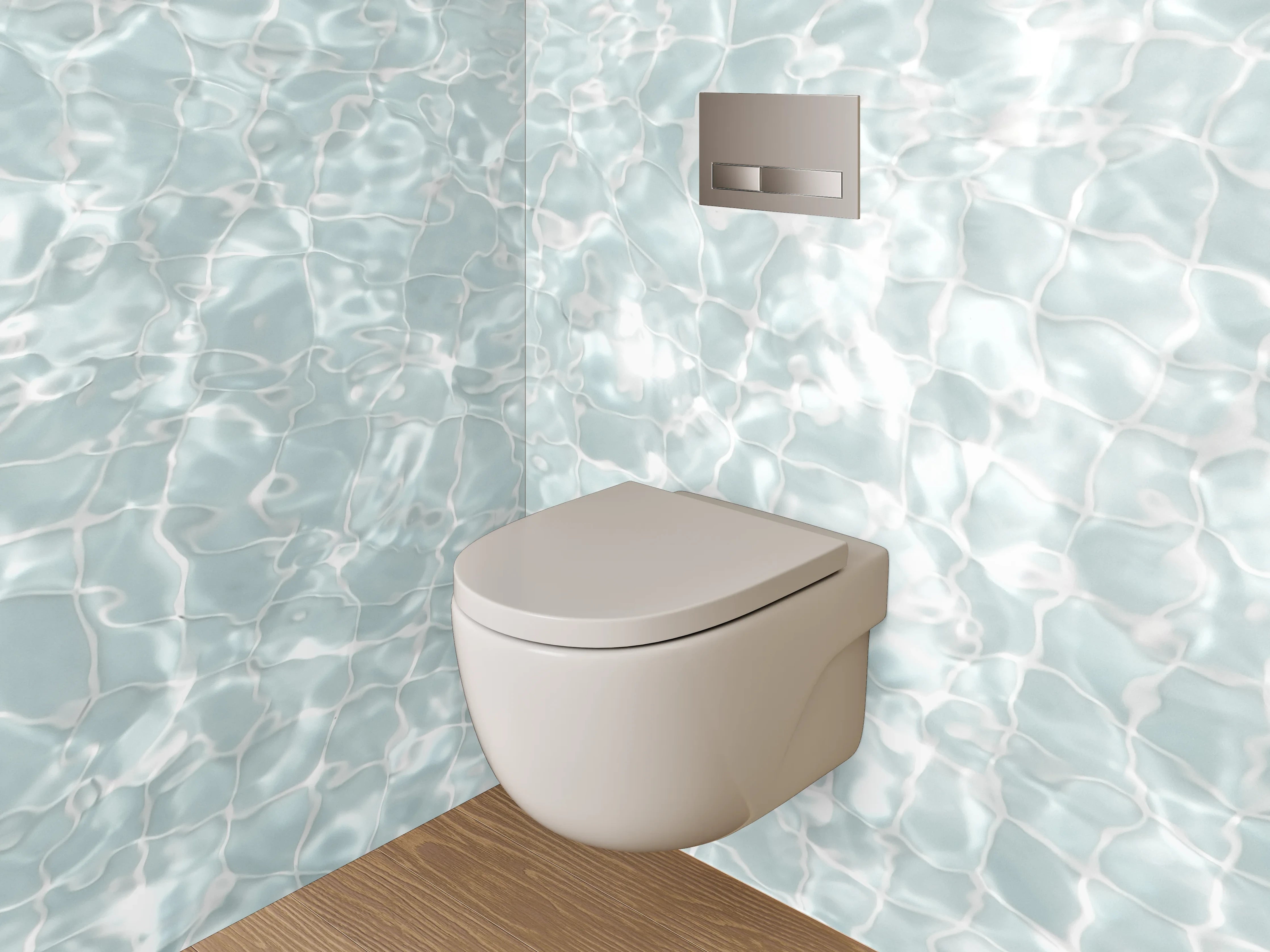 WC-Rückwand - Glitzerndes Wasser Lichtspiel Abstrakt