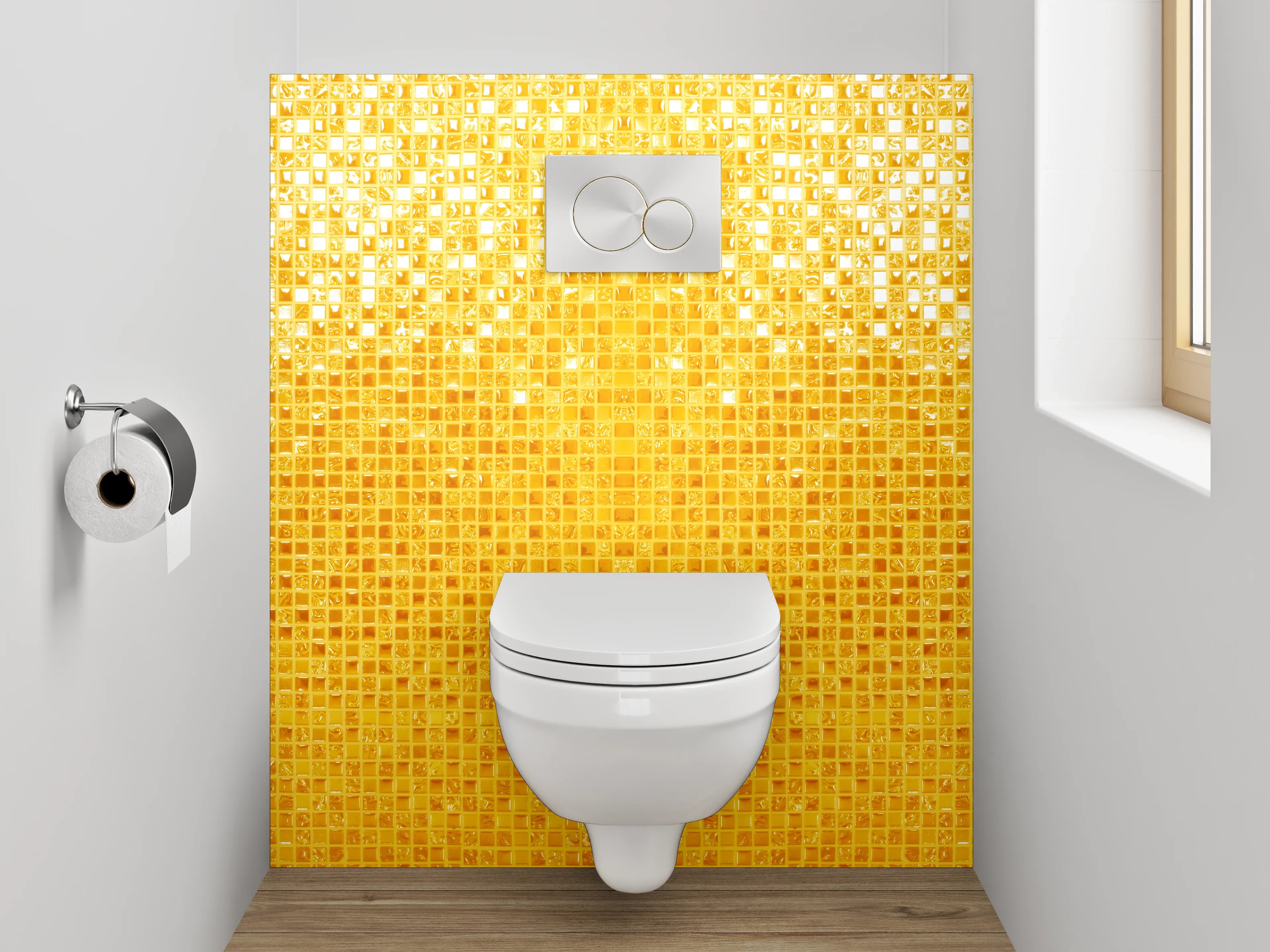WC-Rückwand - Gold Mosaik Glanzdekor