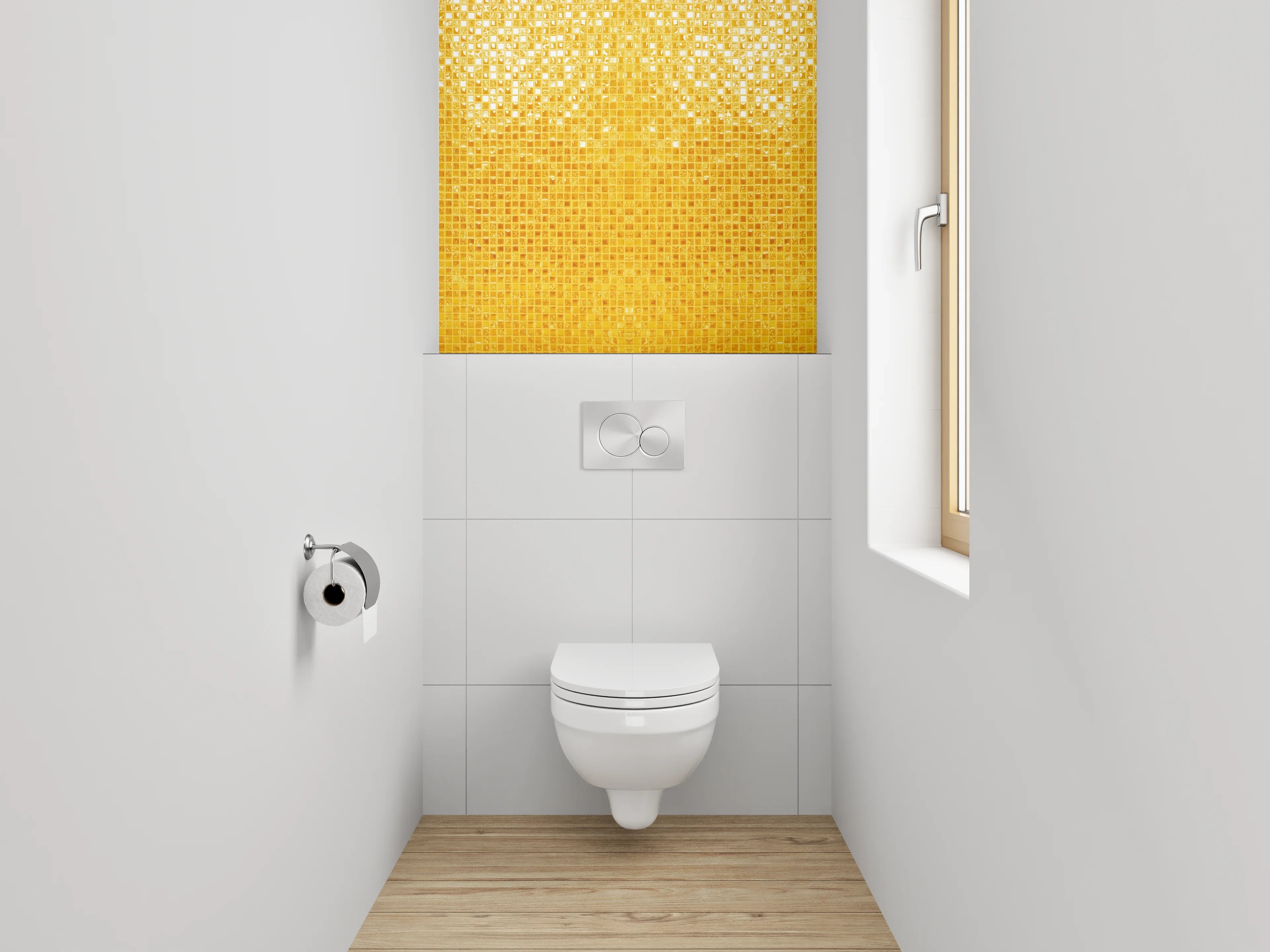 WC-Rückwand - Gold Mosaik Glanzdekor