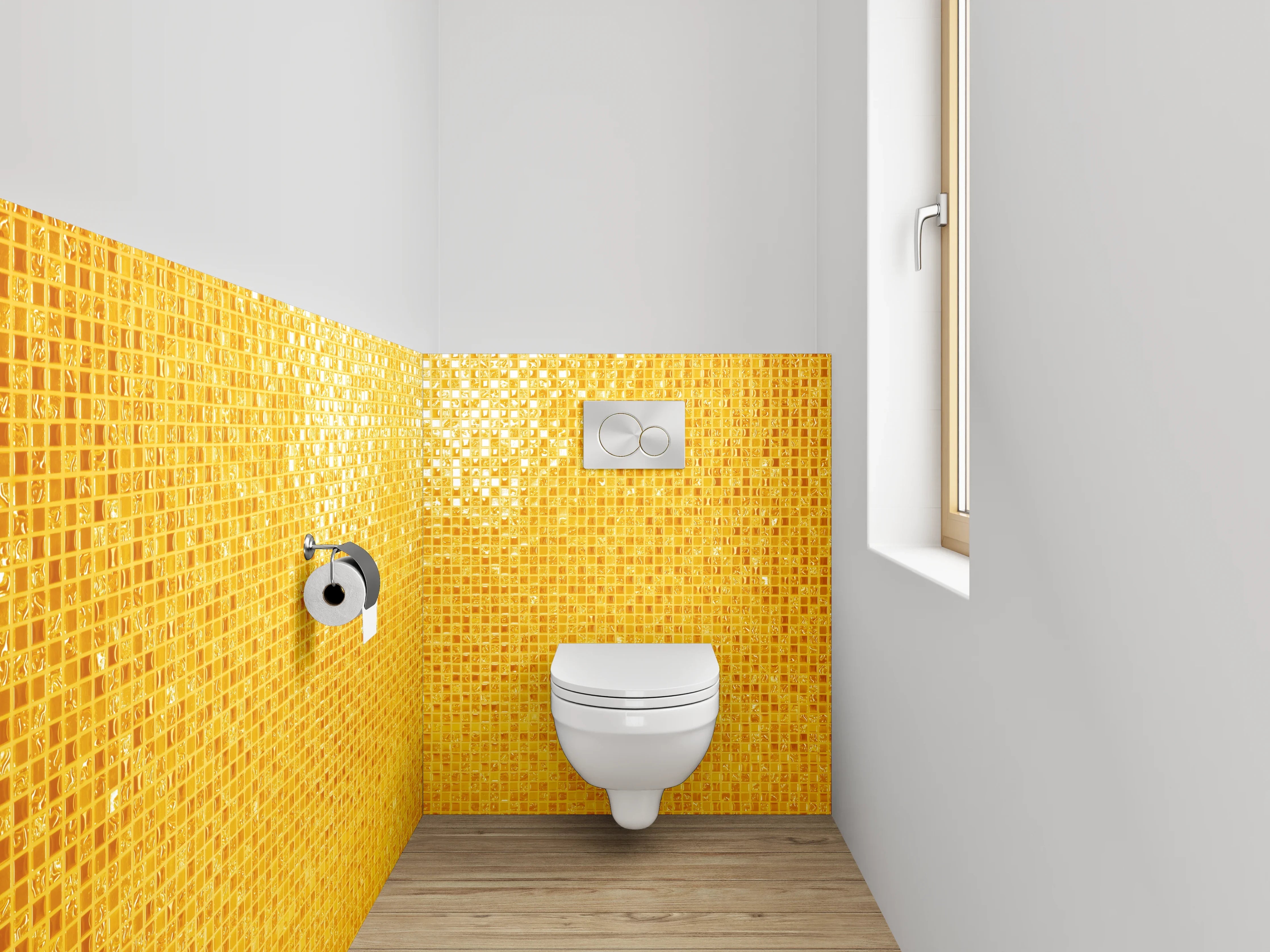 WC-Rückwand - Gold Mosaik Glanzdekor