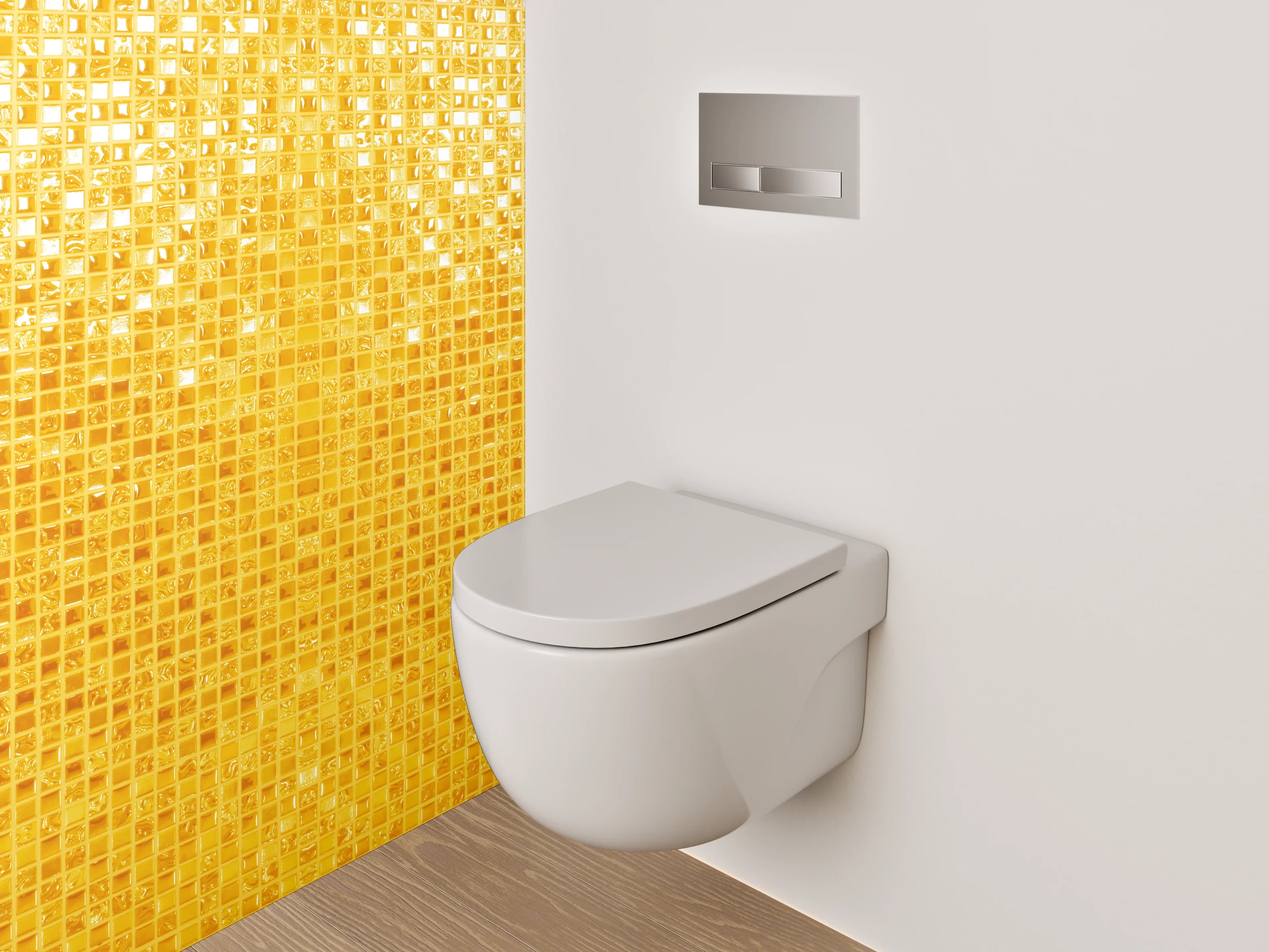 WC-Rückwand - Gold Mosaik Glanzdekor