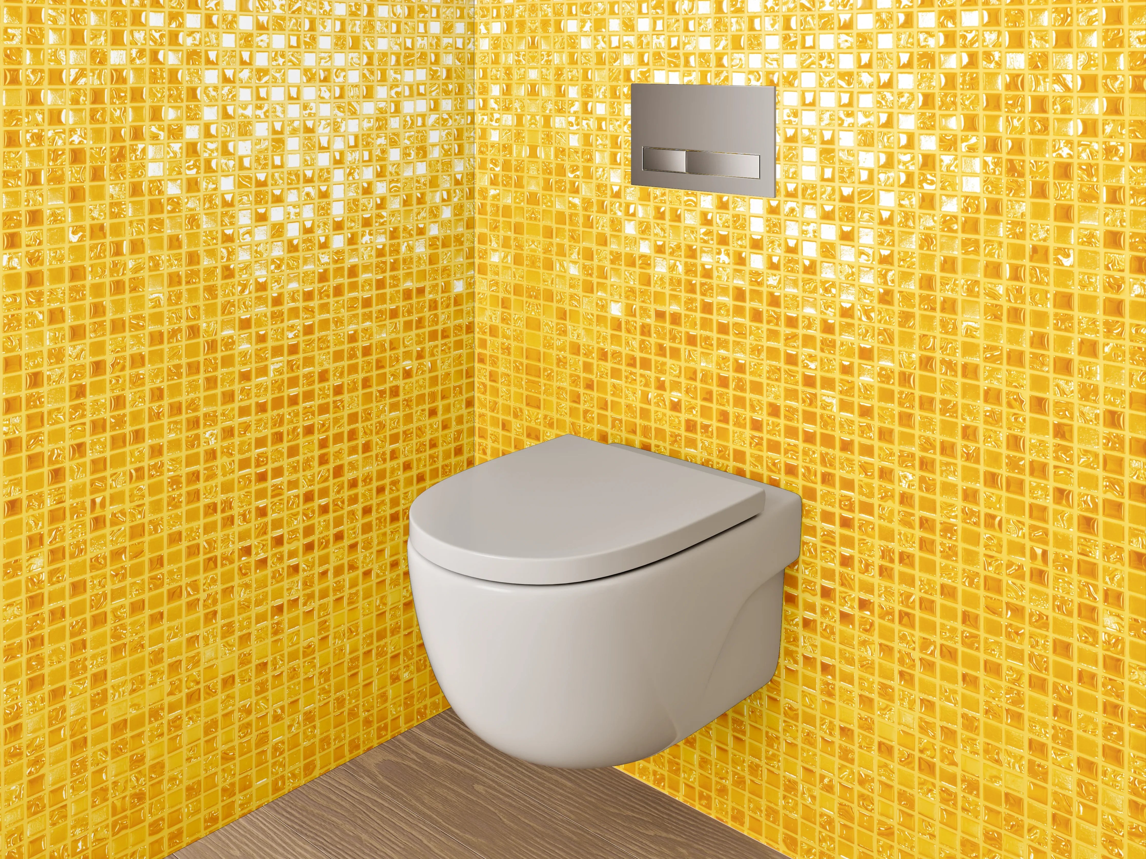 WC-Rückwand - Gold Mosaik Glanzdekor