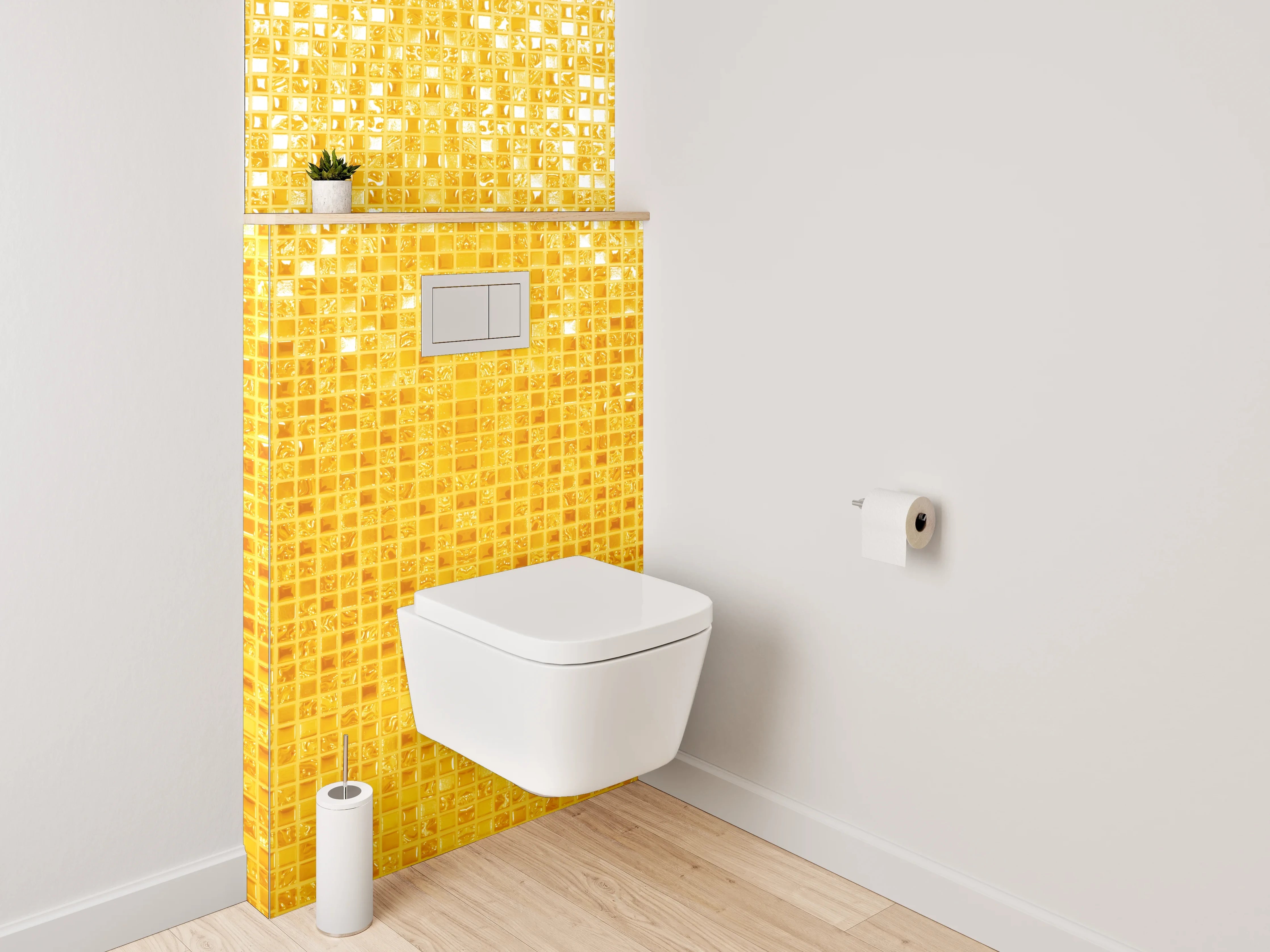 WC-Rückwand - Gold Mosaik Glanzdekor