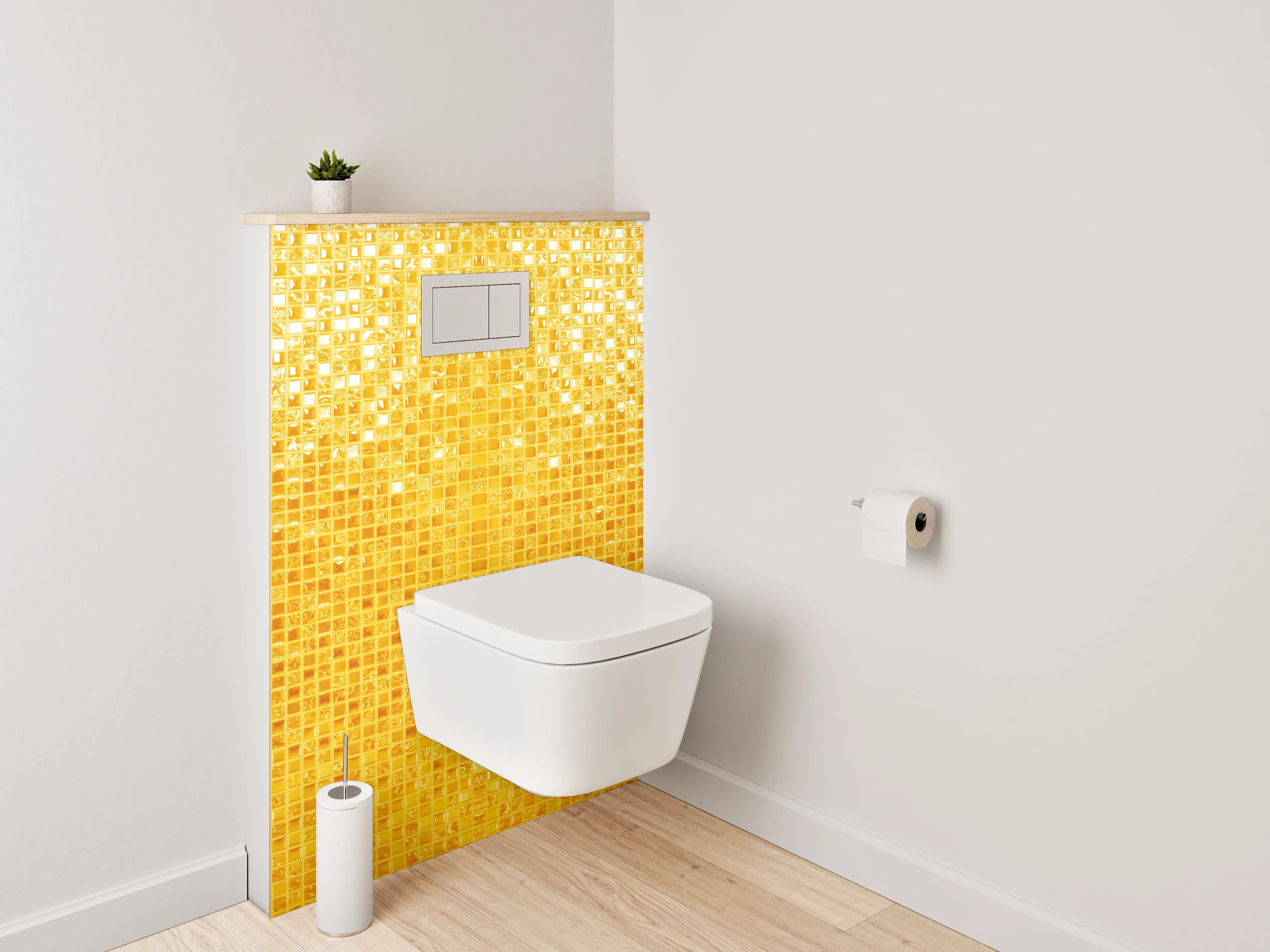 WC-Rückwand - Gold Mosaik Glanzdekor