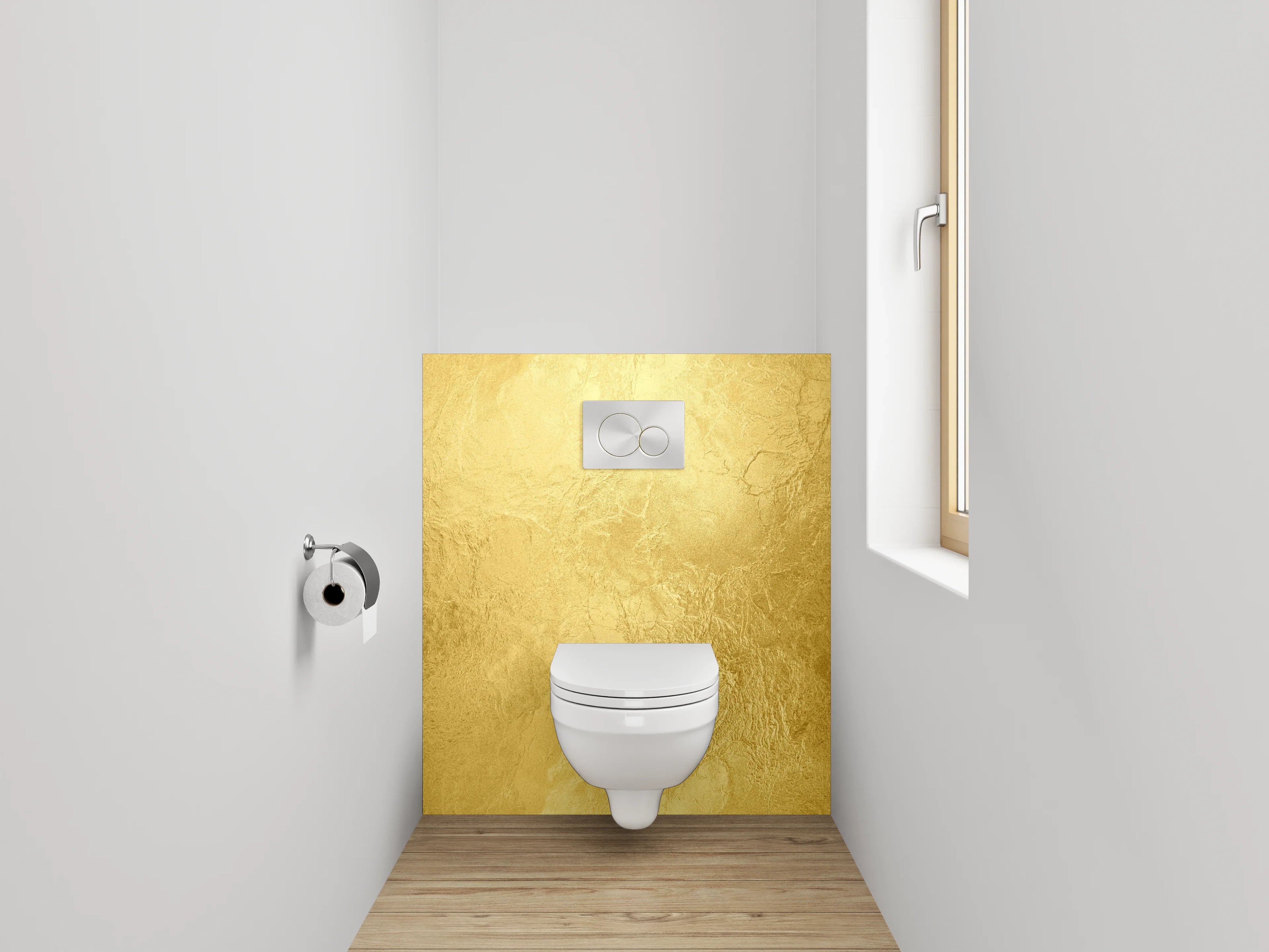 WC-Rückwand - Goldene Marmor-Optik Luxus
