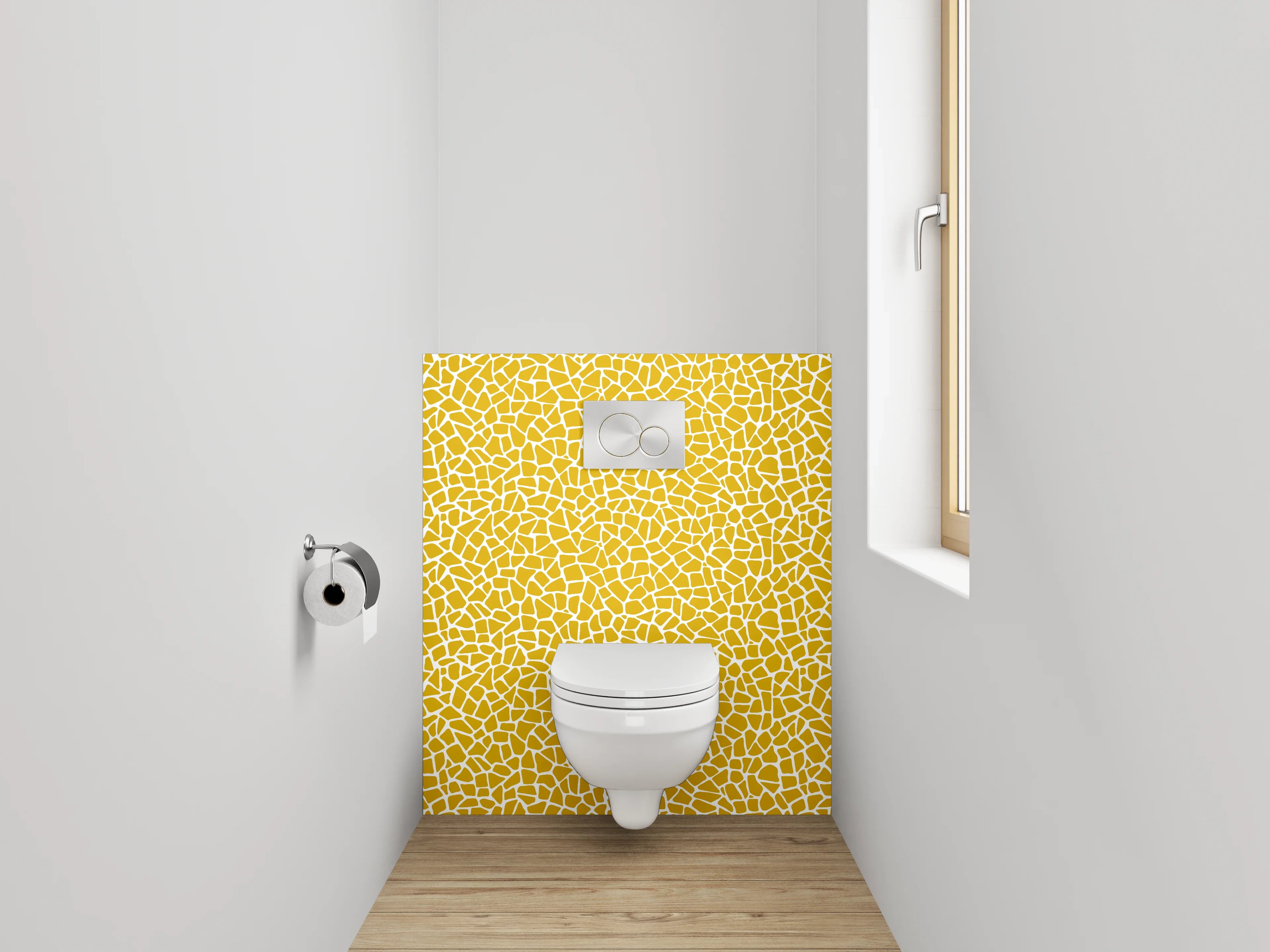 WC-Rückwand - Goldene Mosaik Struktur Muster