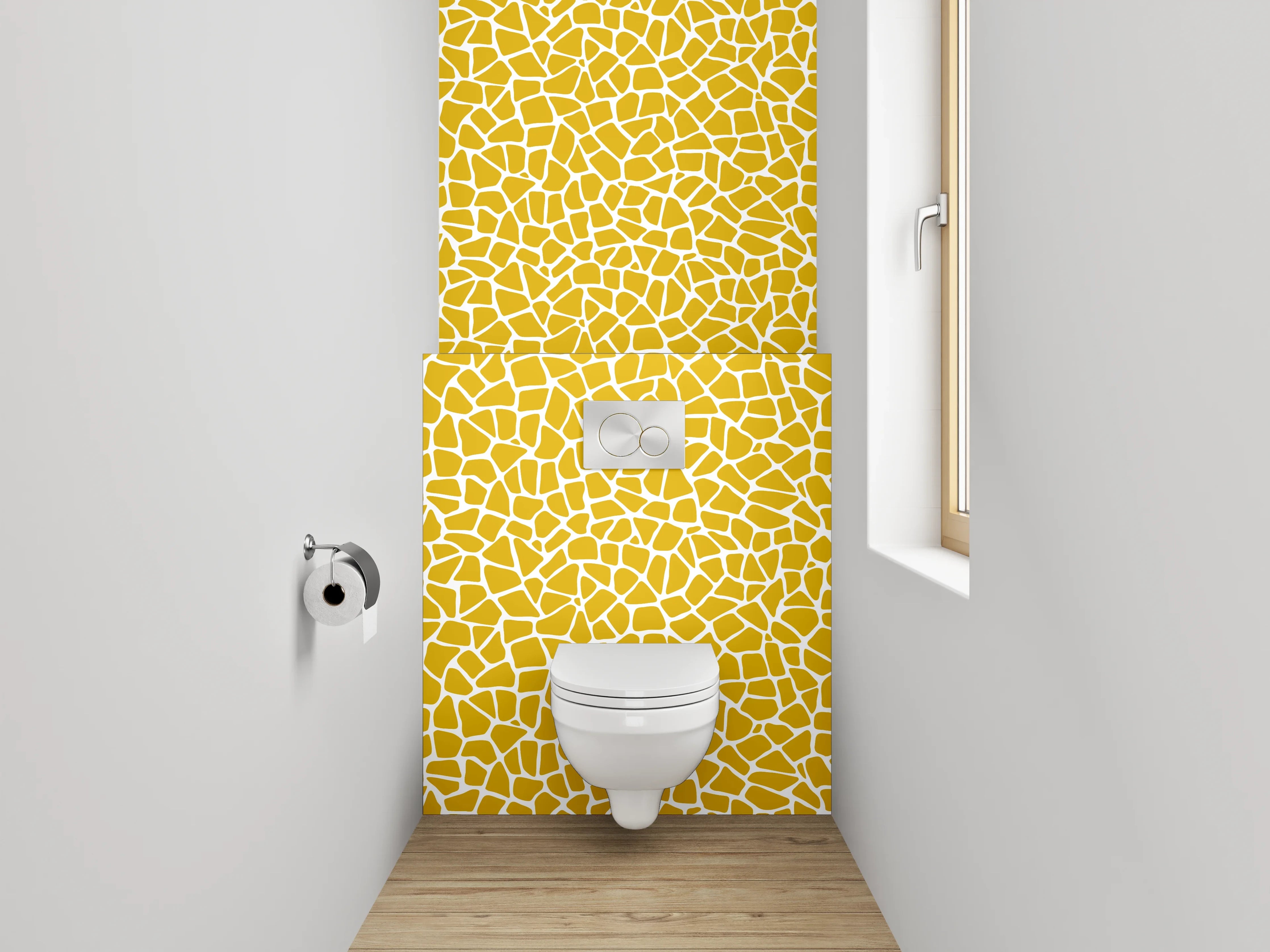 WC-Rückwand - Goldene Mosaik Struktur Muster