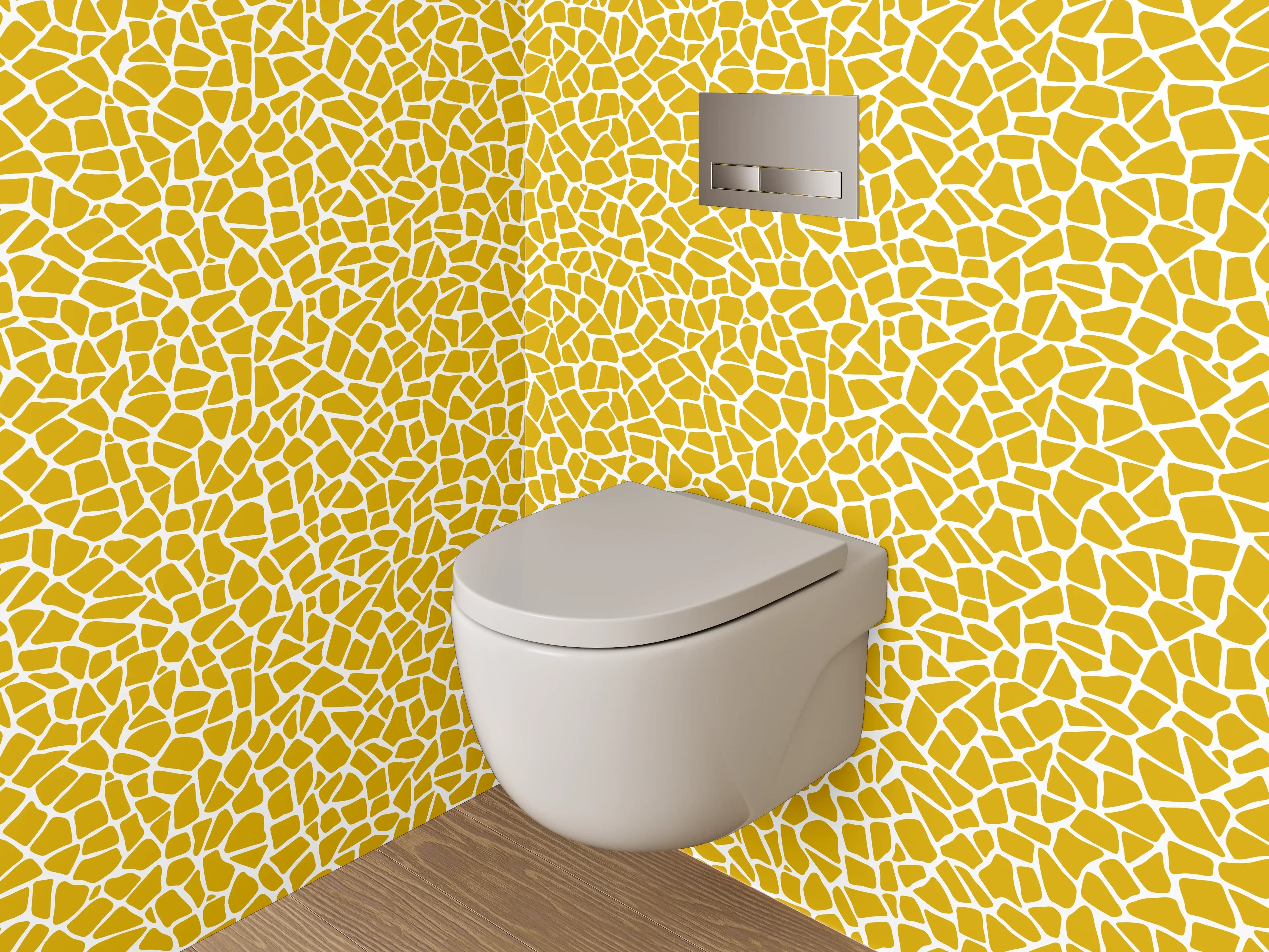 WC-Rückwand - Goldene Mosaik Struktur Muster
