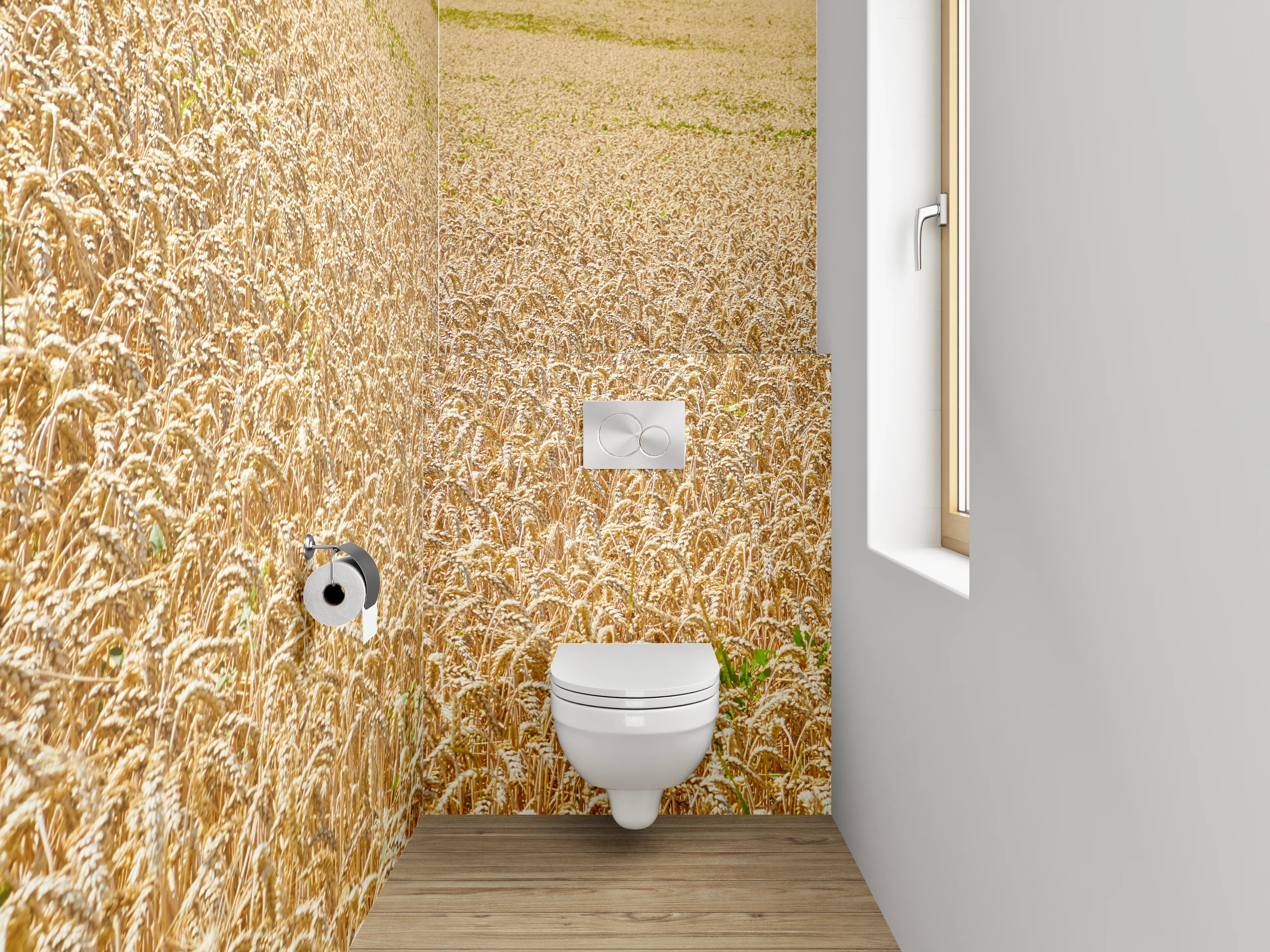 WC-Rückwand - Goldenes Weizenfeld Panorama