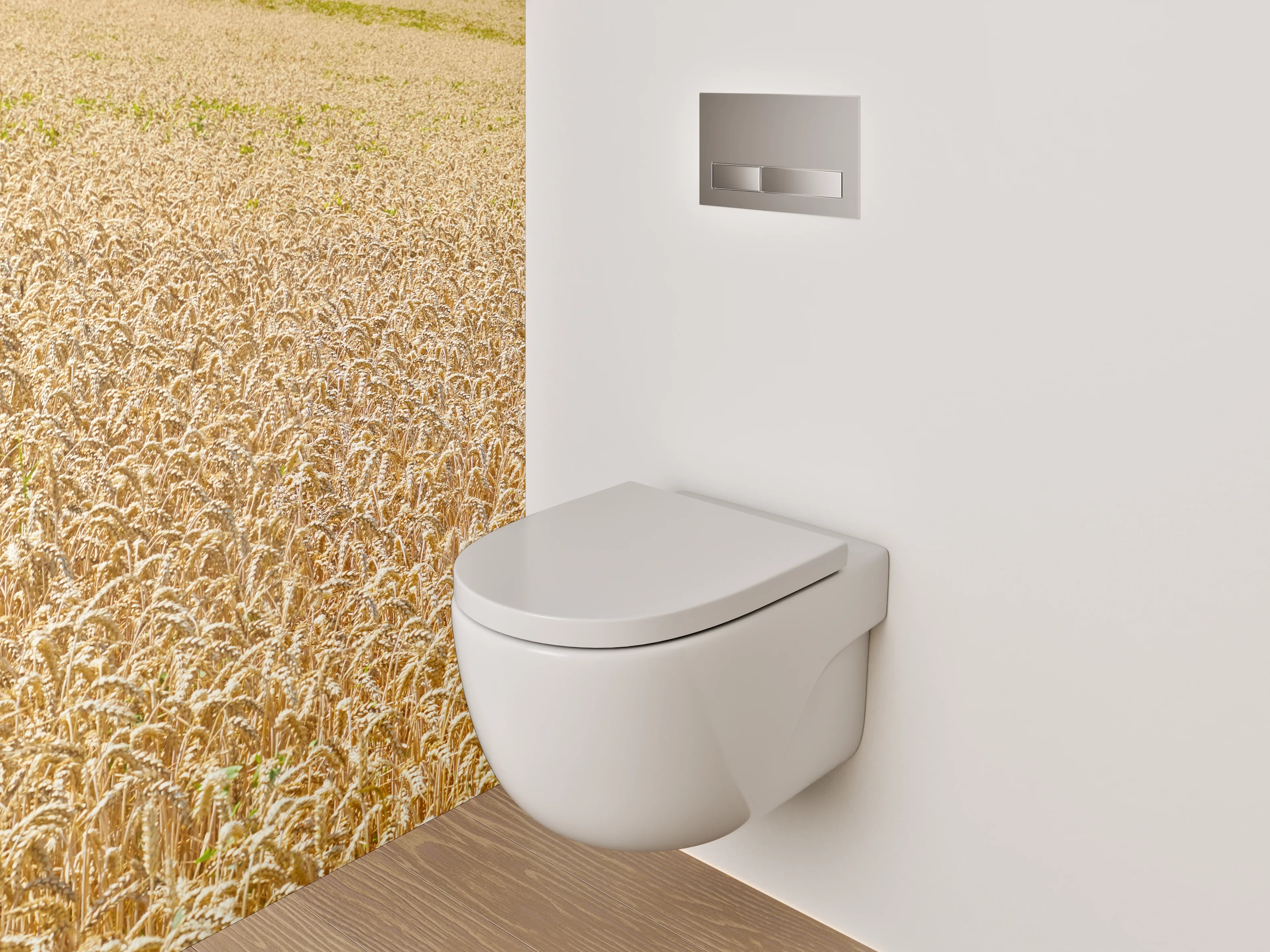 WC-Rückwand - Goldenes Weizenfeld Panorama