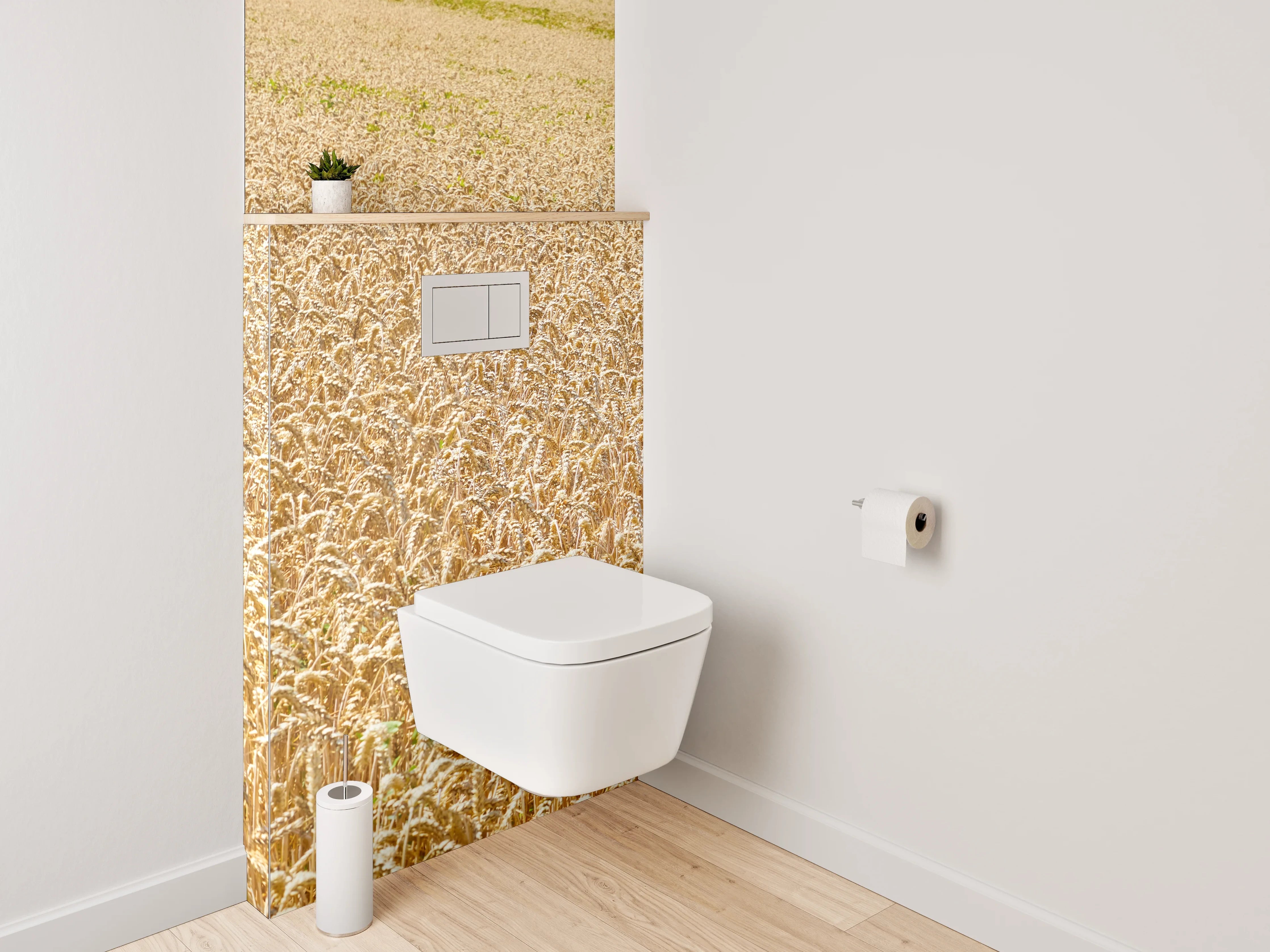 WC-Rückwand - Goldenes Weizenfeld Panorama