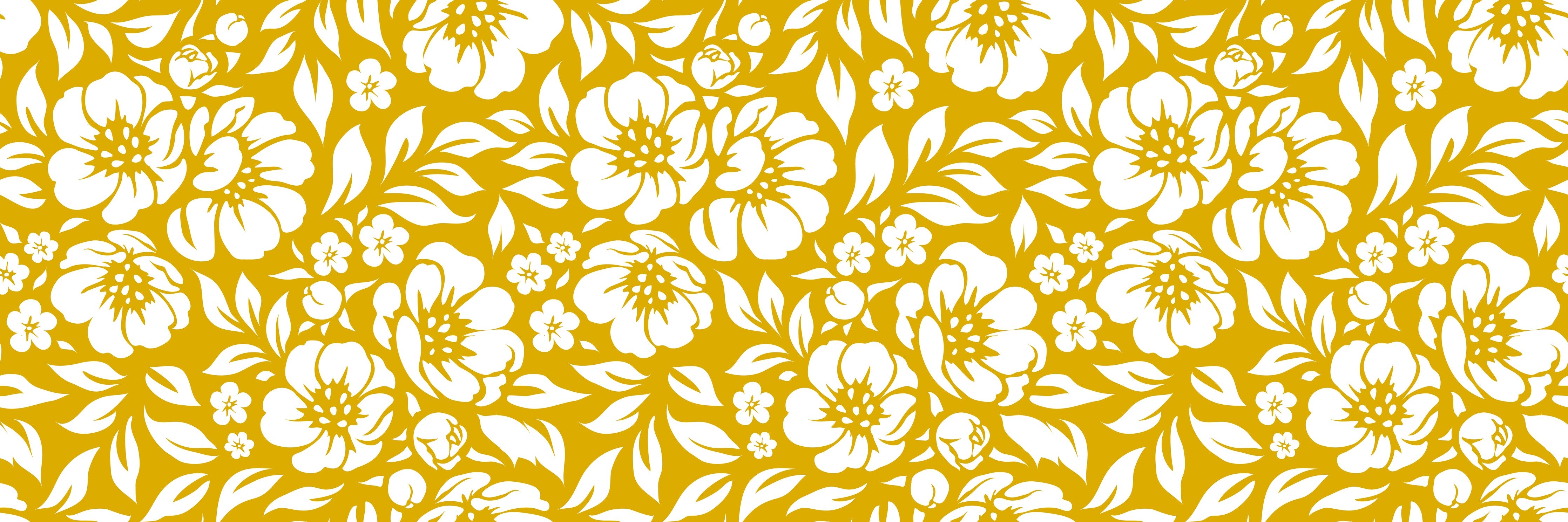 WC-Rückwand-Goldenes florales Muster