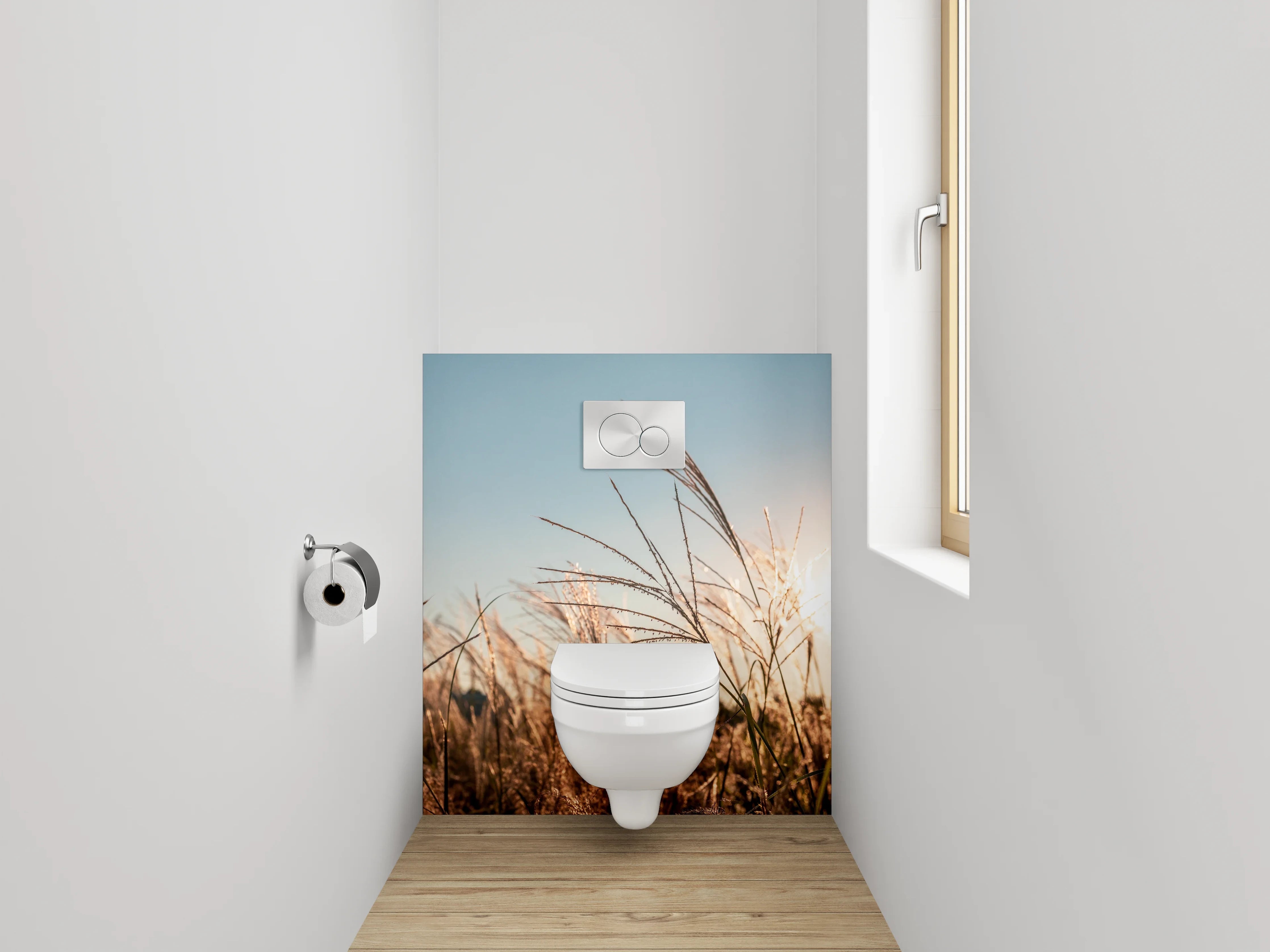WC-Rückwand - Gräser im Sonnenlicht Naturfoto
