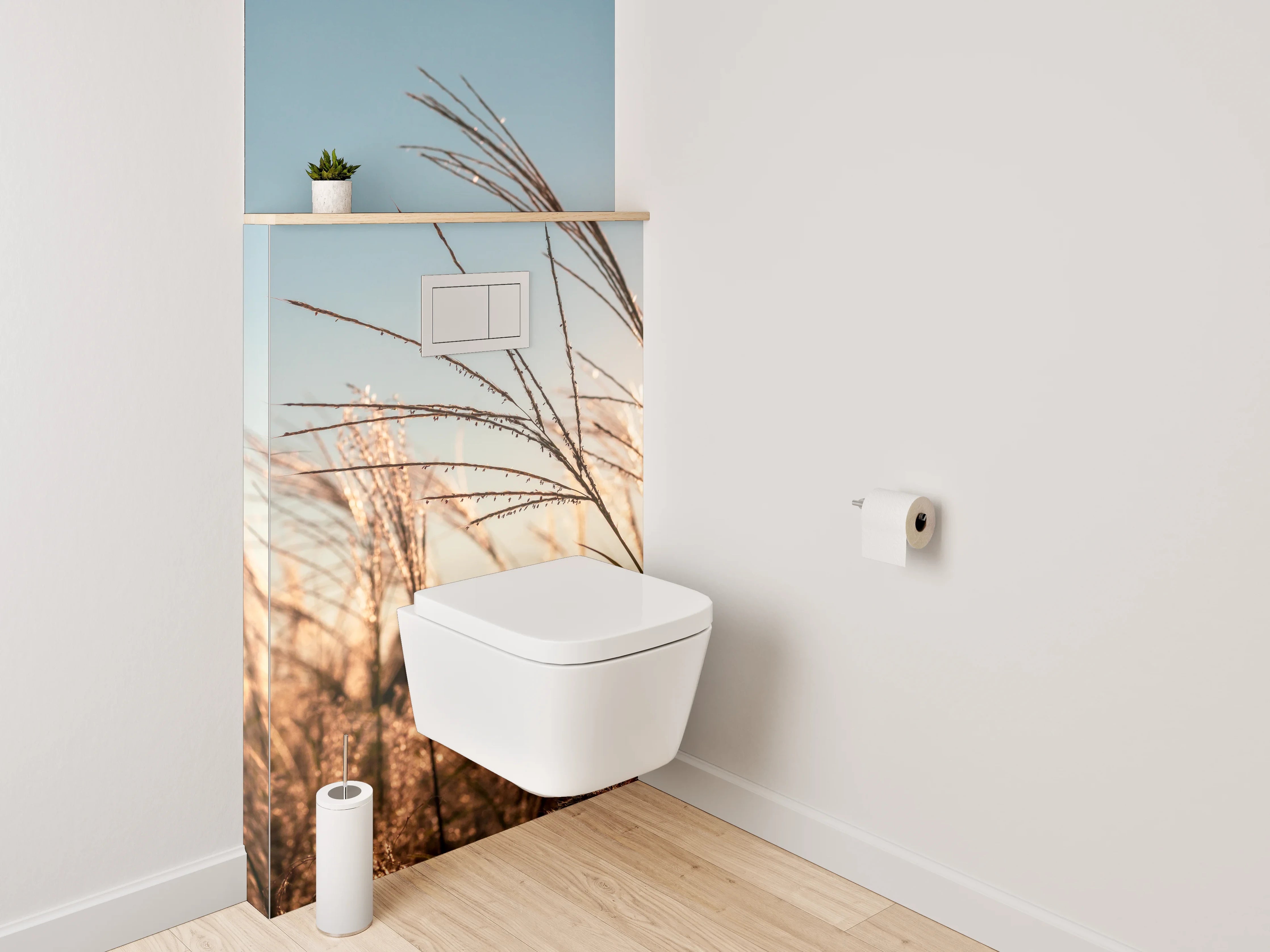 WC-Rückwand - Gräser im Sonnenlicht Naturfoto
