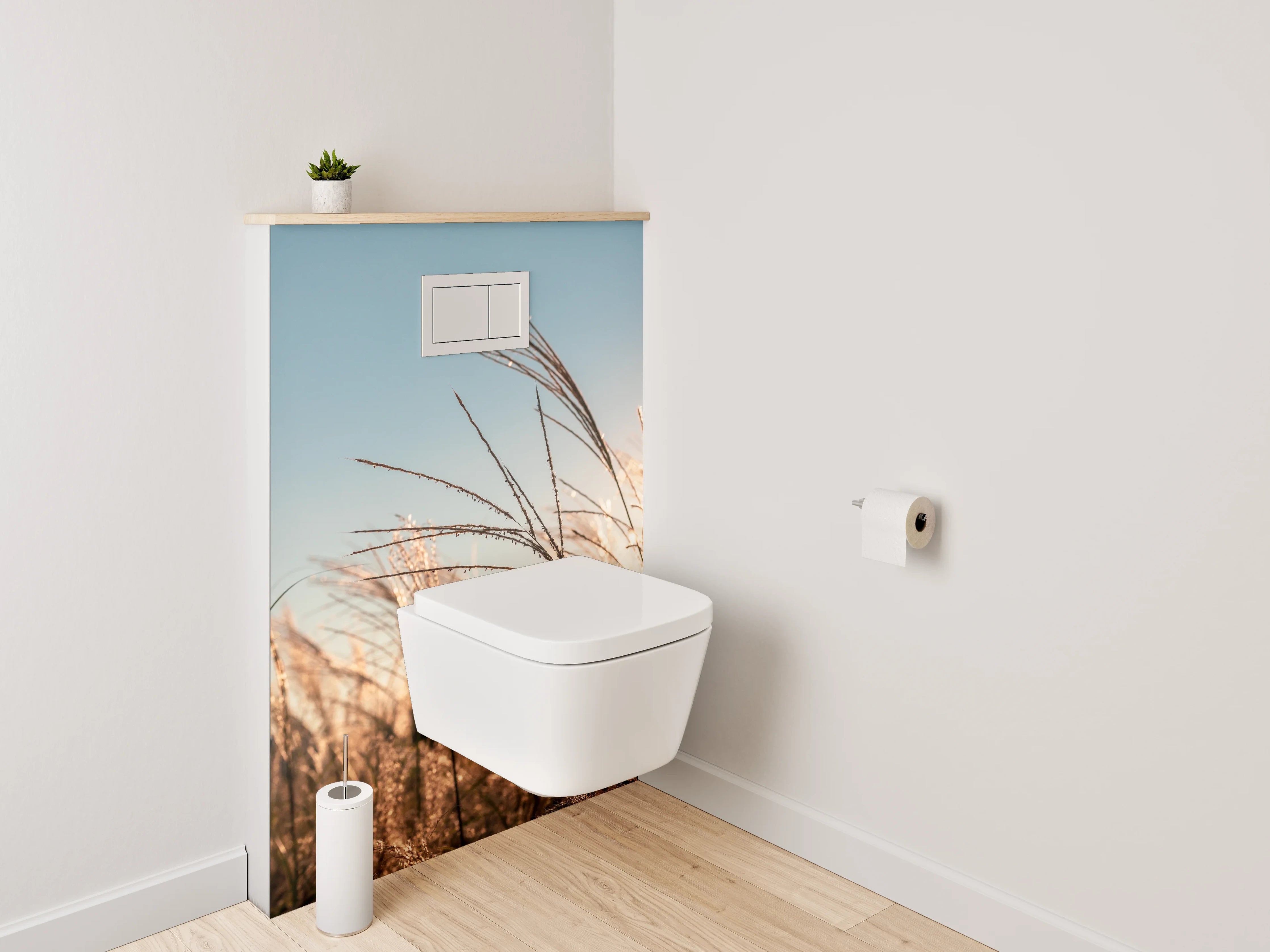 WC-Rückwand - Gräser im Sonnenlicht Naturfoto