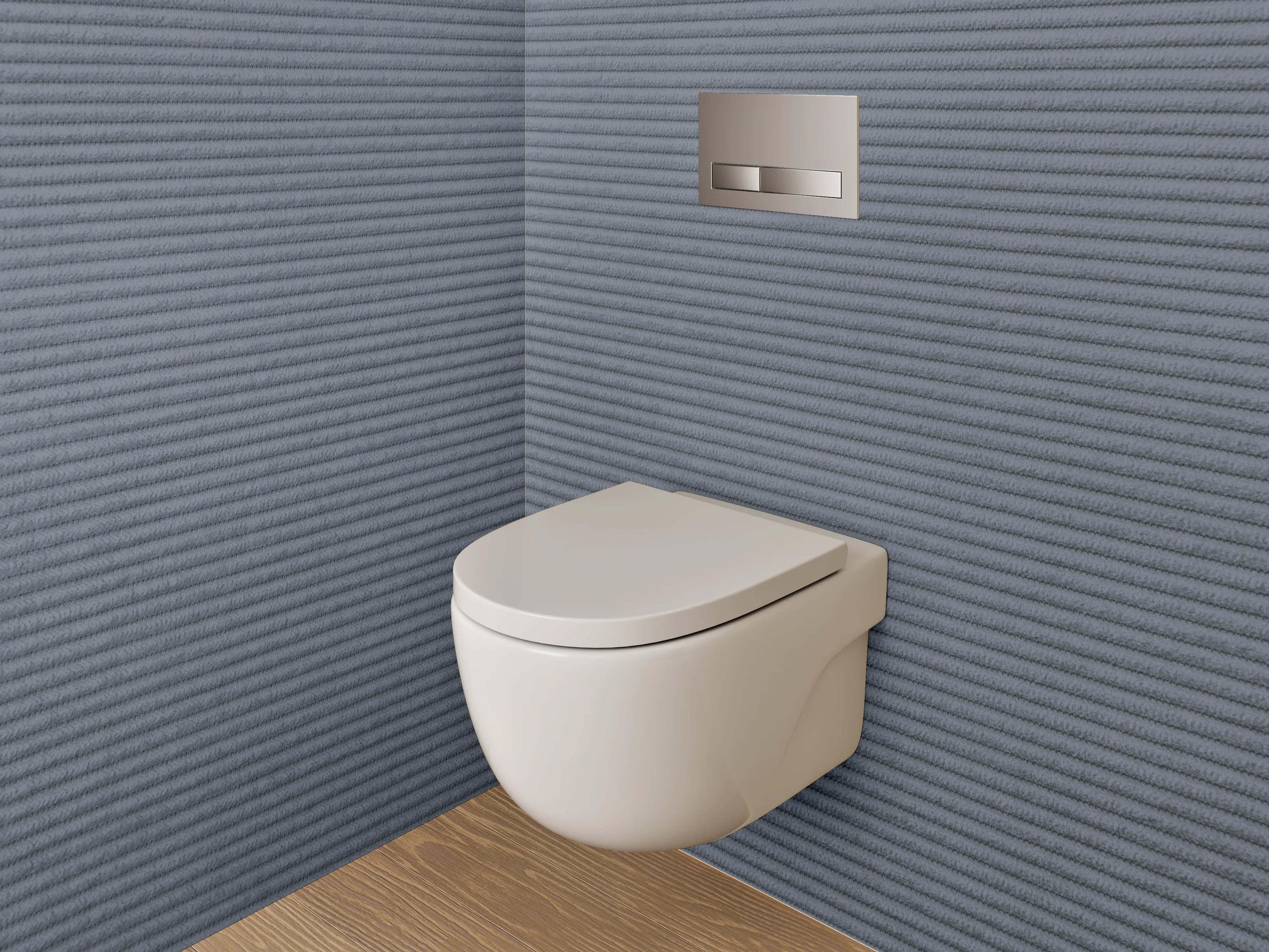 WC-Rückwand - Grafische Textur in Grau mit Linienmuster