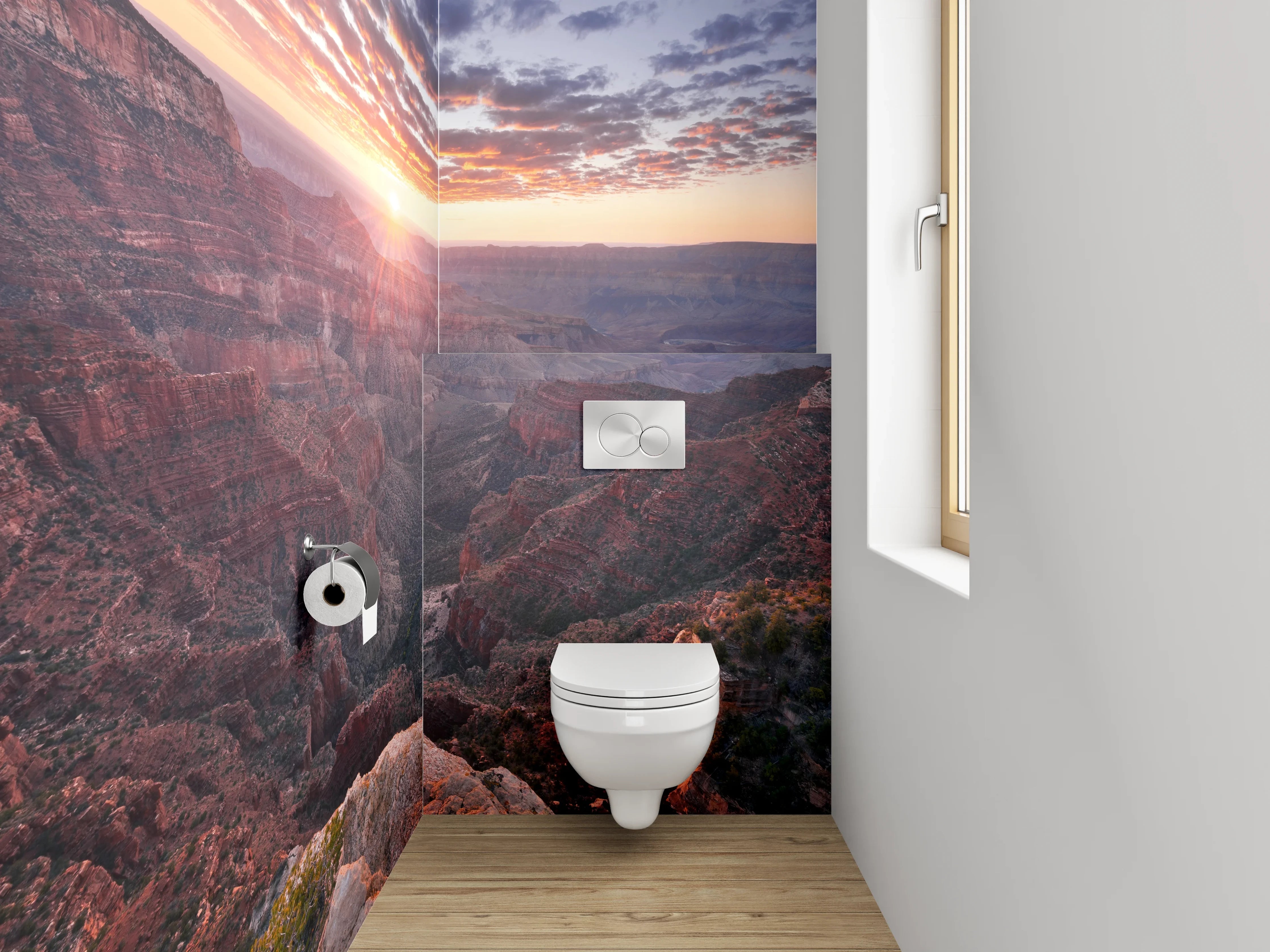 WC-Rückwand - Grand Canyon Sonnenuntergang Landschaft