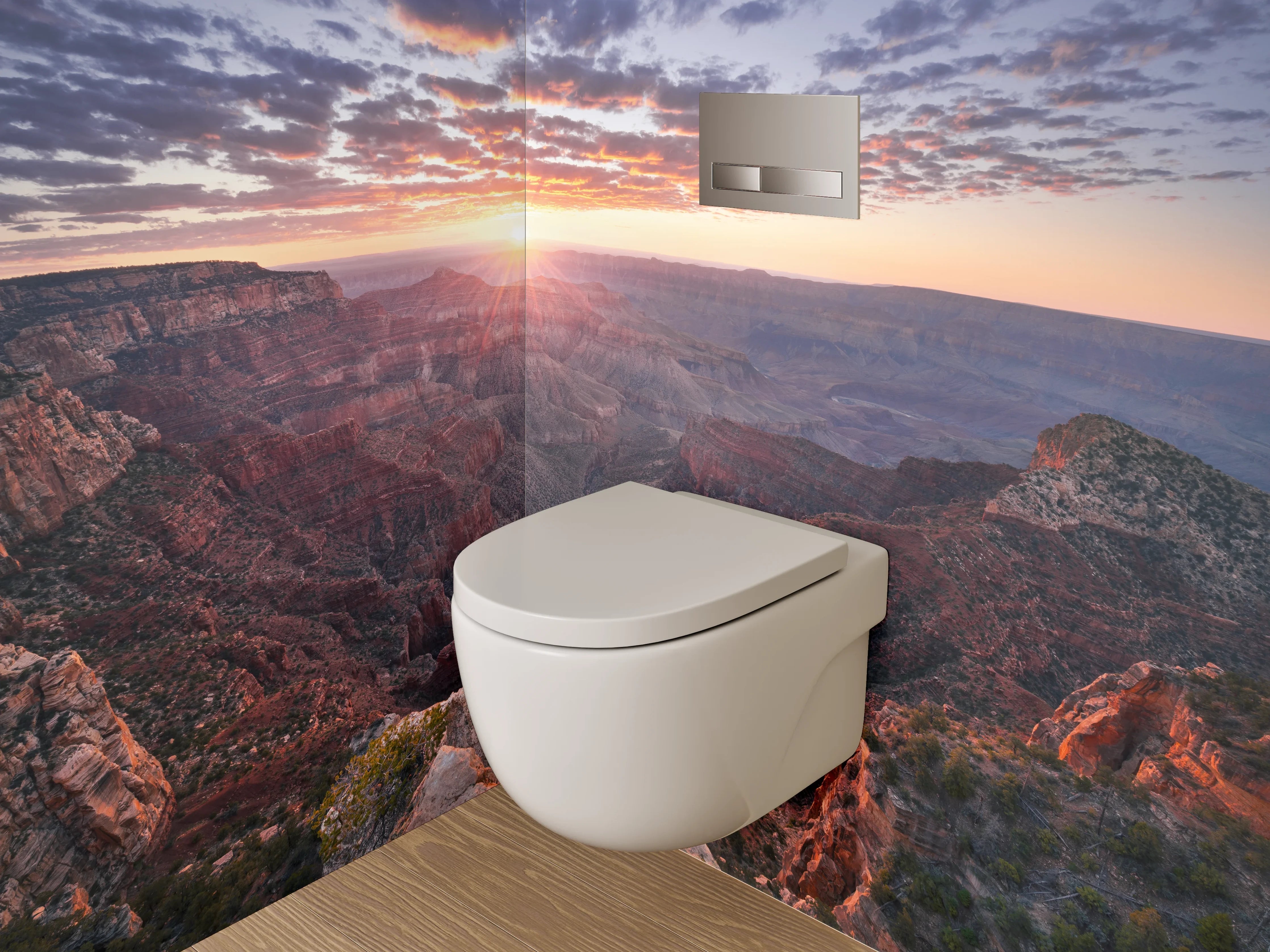 WC-Rückwand - Grand Canyon Sonnenuntergang Landschaft