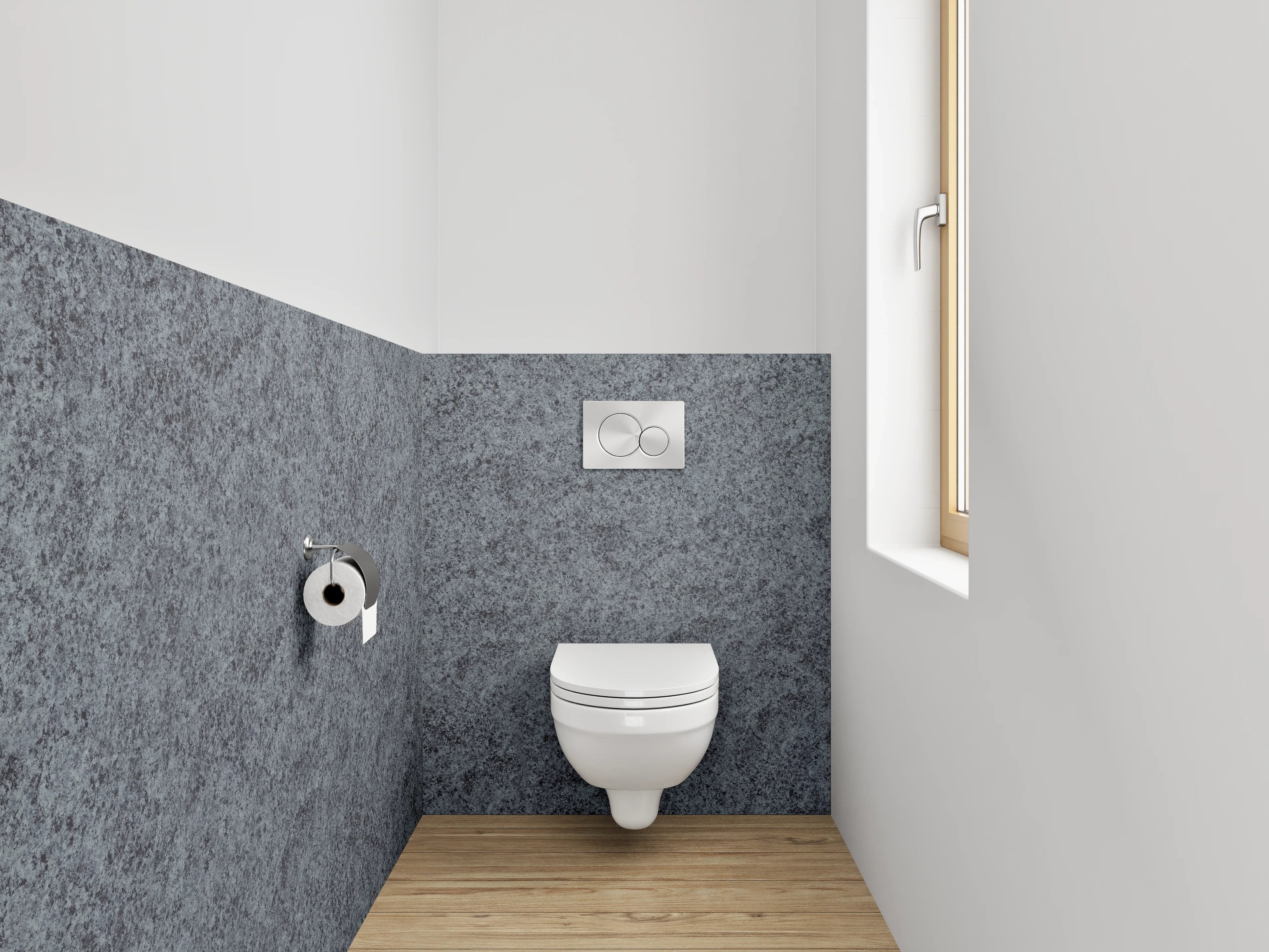 WC-Rückwand - Granit Dunkelgrau Struktur