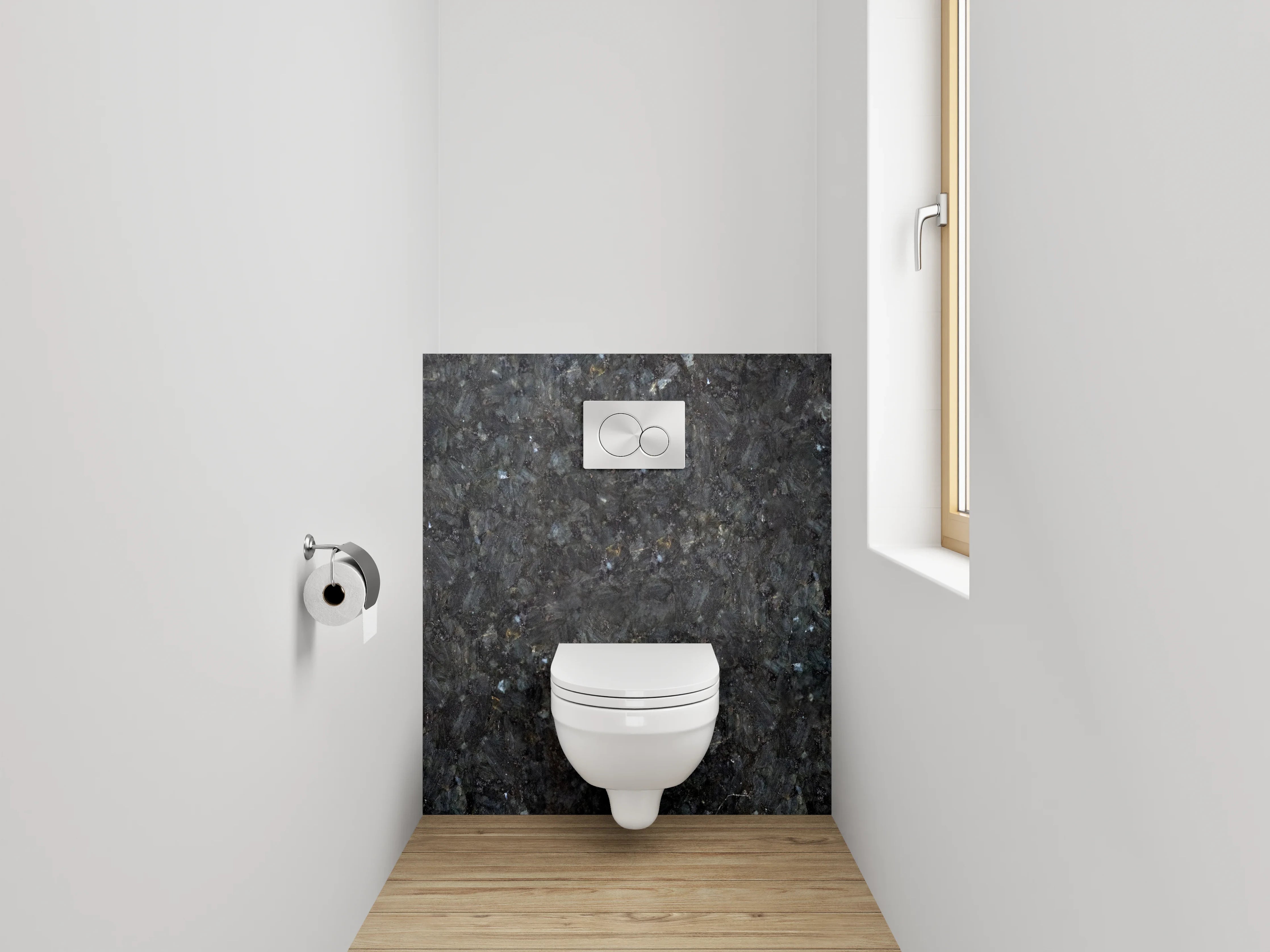 WC-Rückwand - Granit-Optik Anthrazit