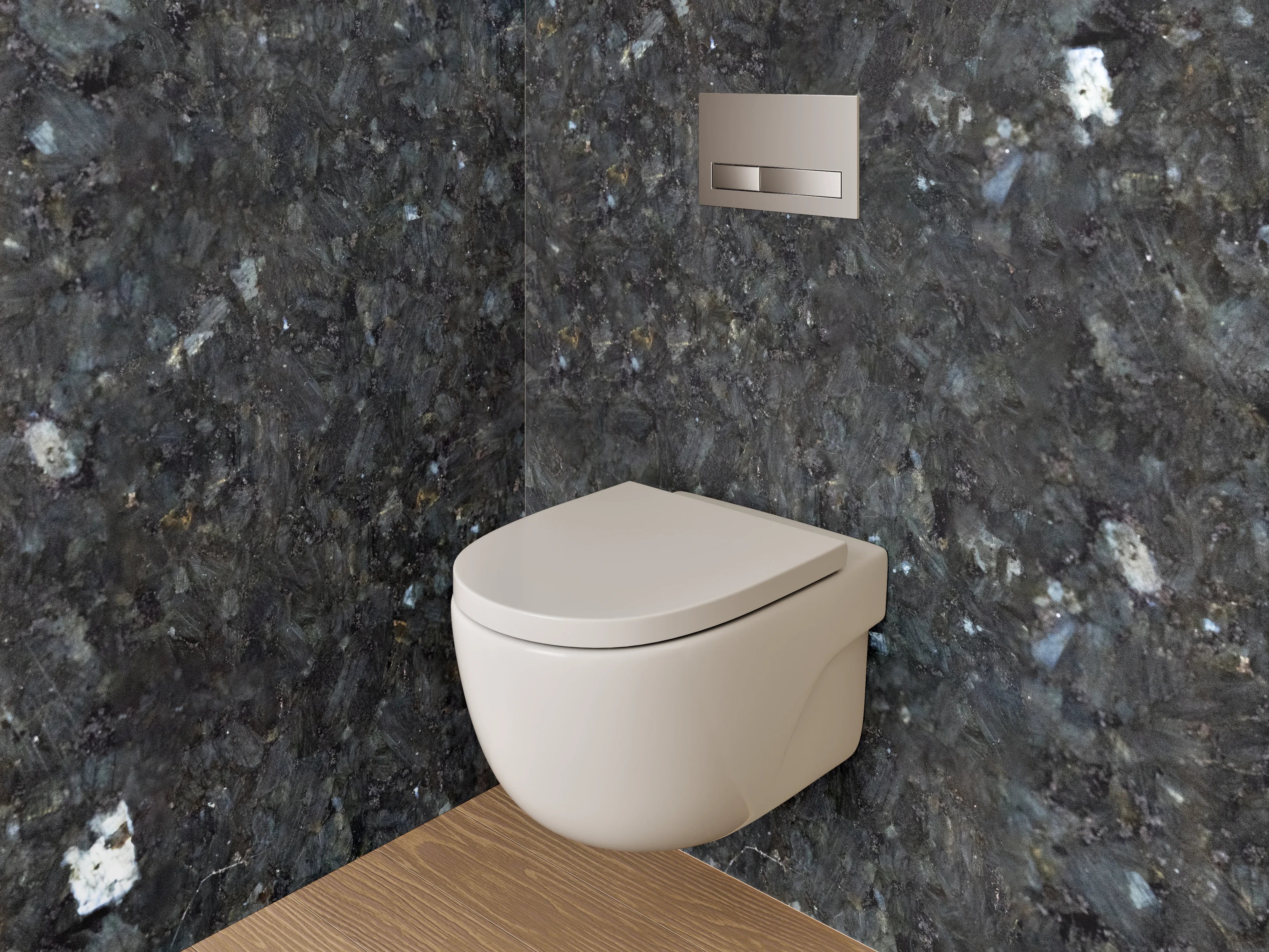 WC-Rückwand - Granit-Optik Anthrazit