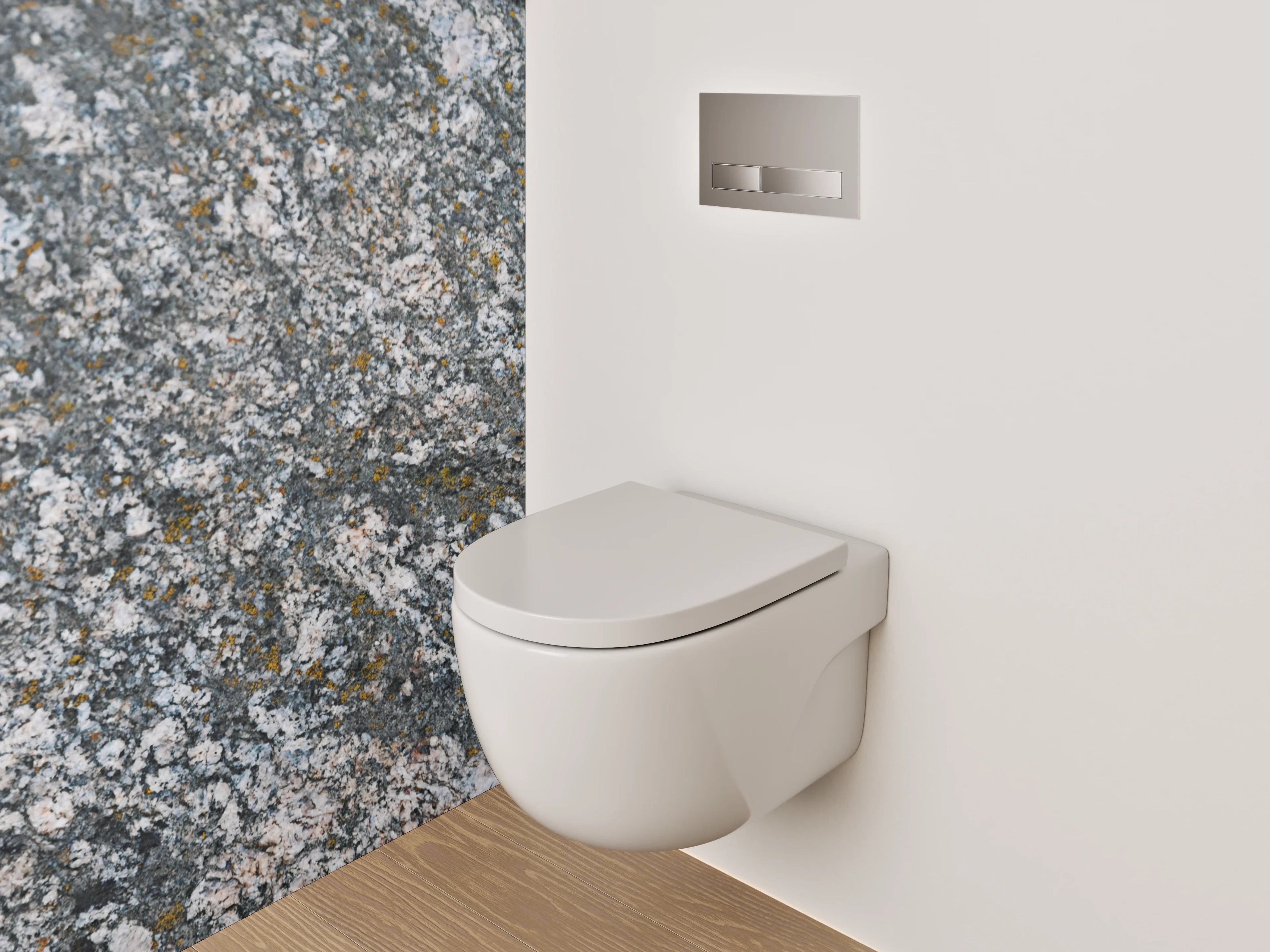 WC-Rückwand - Granit Steinstruktur Grau-Nuancen