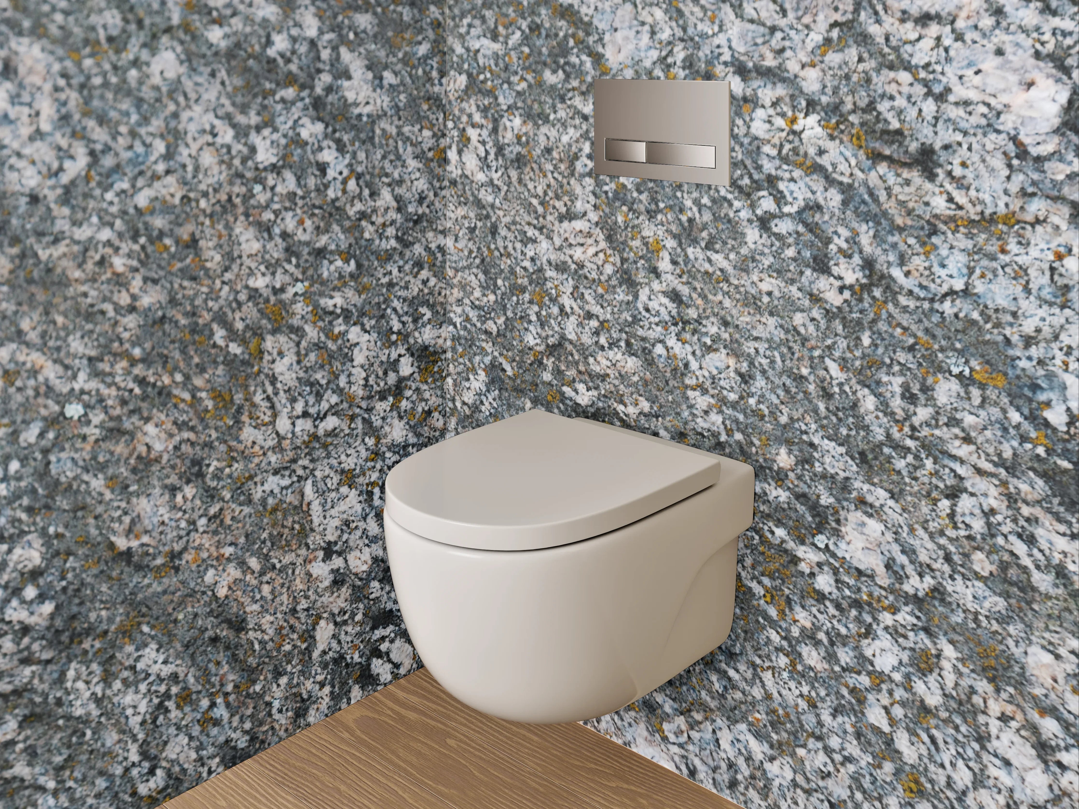 WC-Rückwand - Granit Steinstruktur Grau-Nuancen