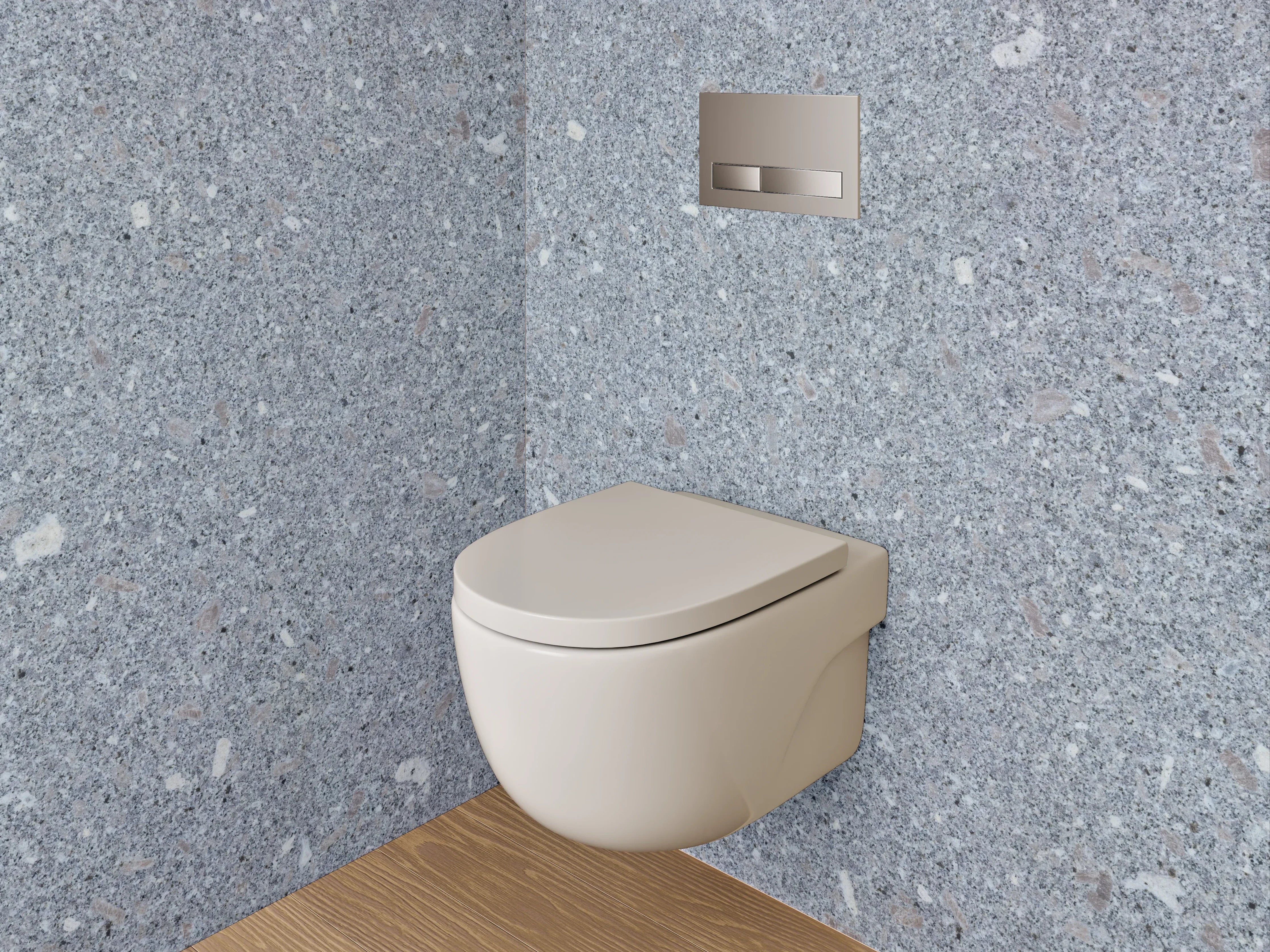 WC-Rückwand - Grau strukturierter Kalkstein Look