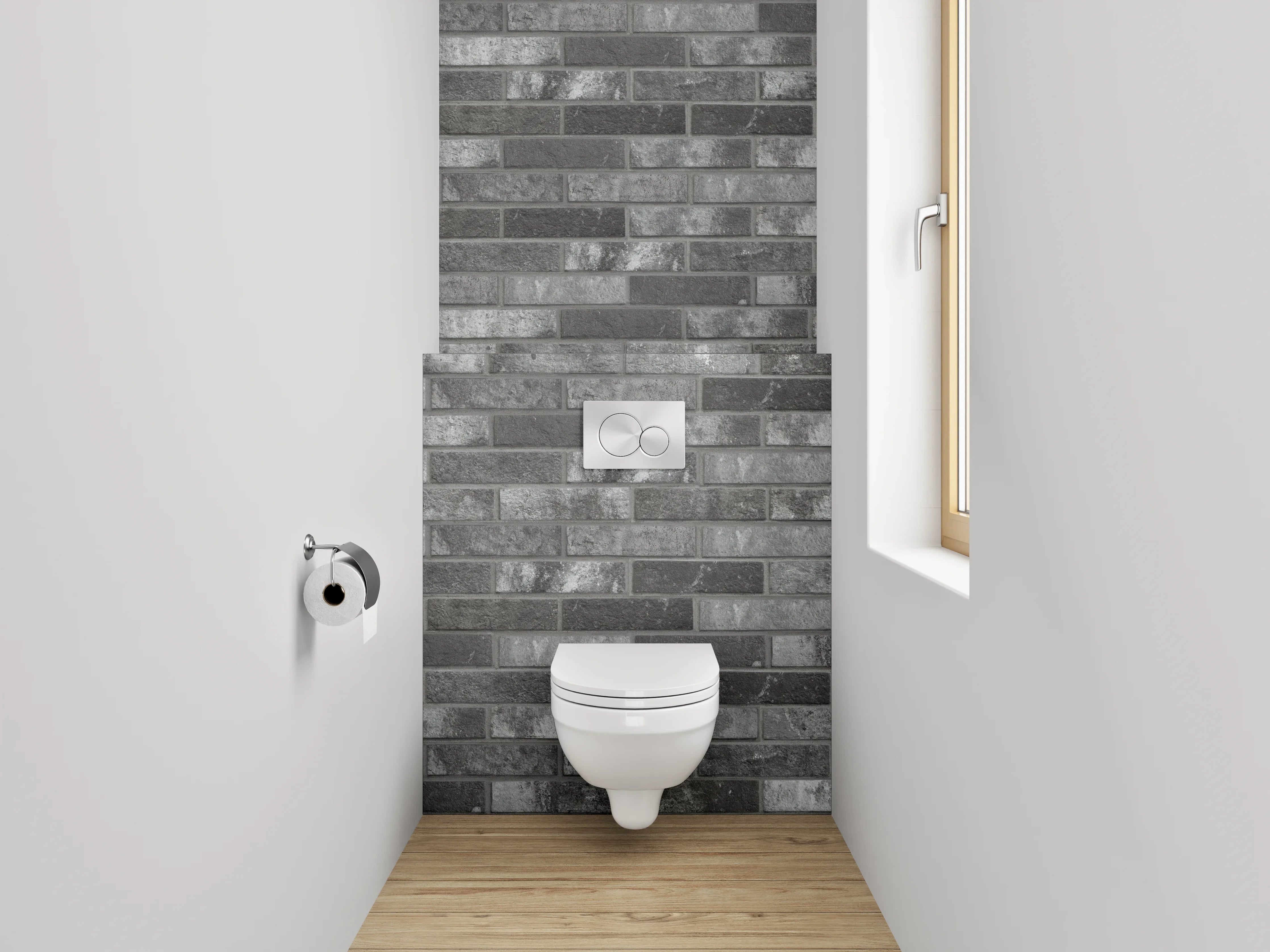 WC-Rückwand - Graue Marmor Mosaik Wanddekoration