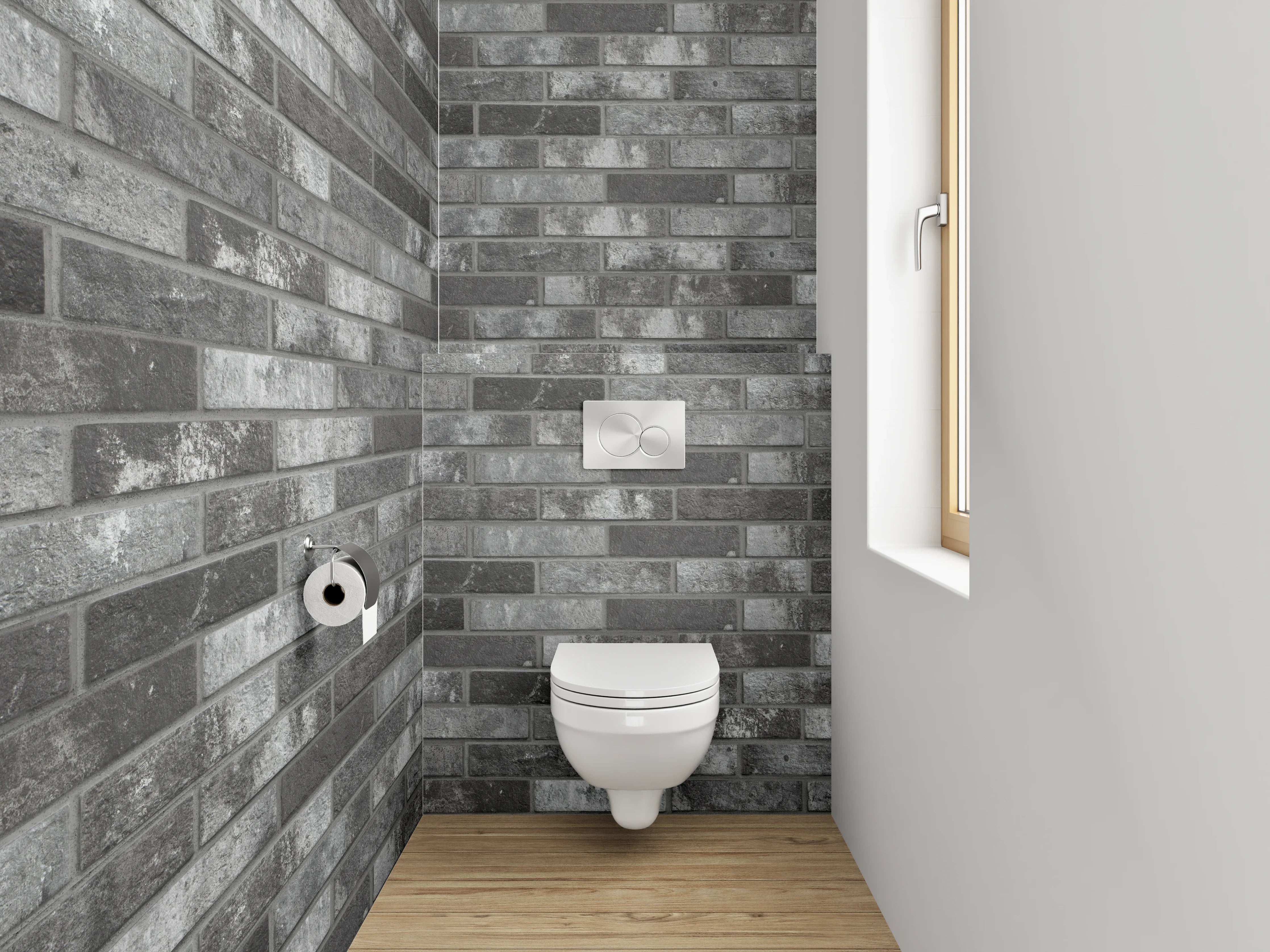 WC-Rückwand - Graue Marmor Mosaik Wanddekoration