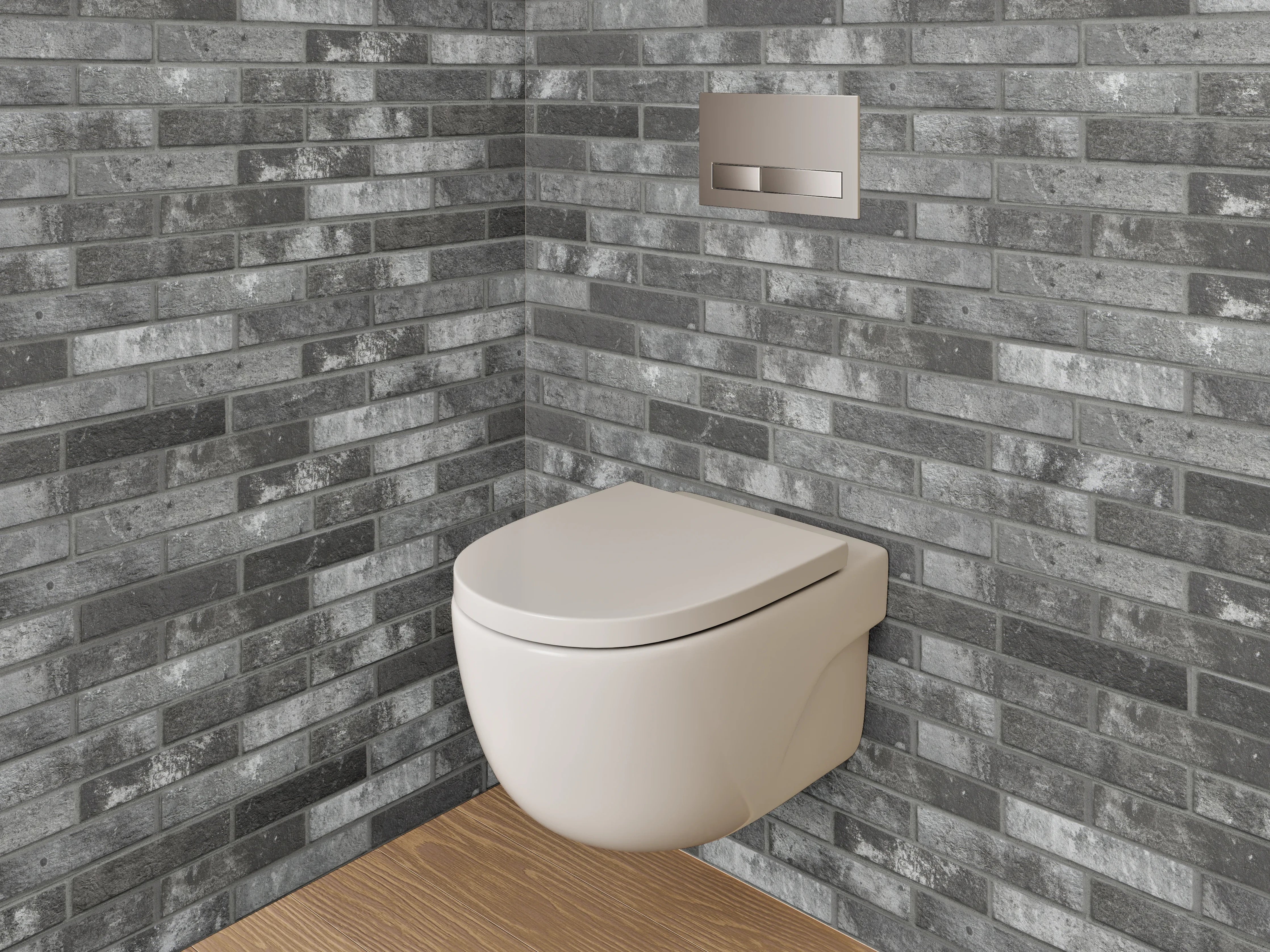 WC-Rückwand - Graue Marmor Mosaik Wanddekoration