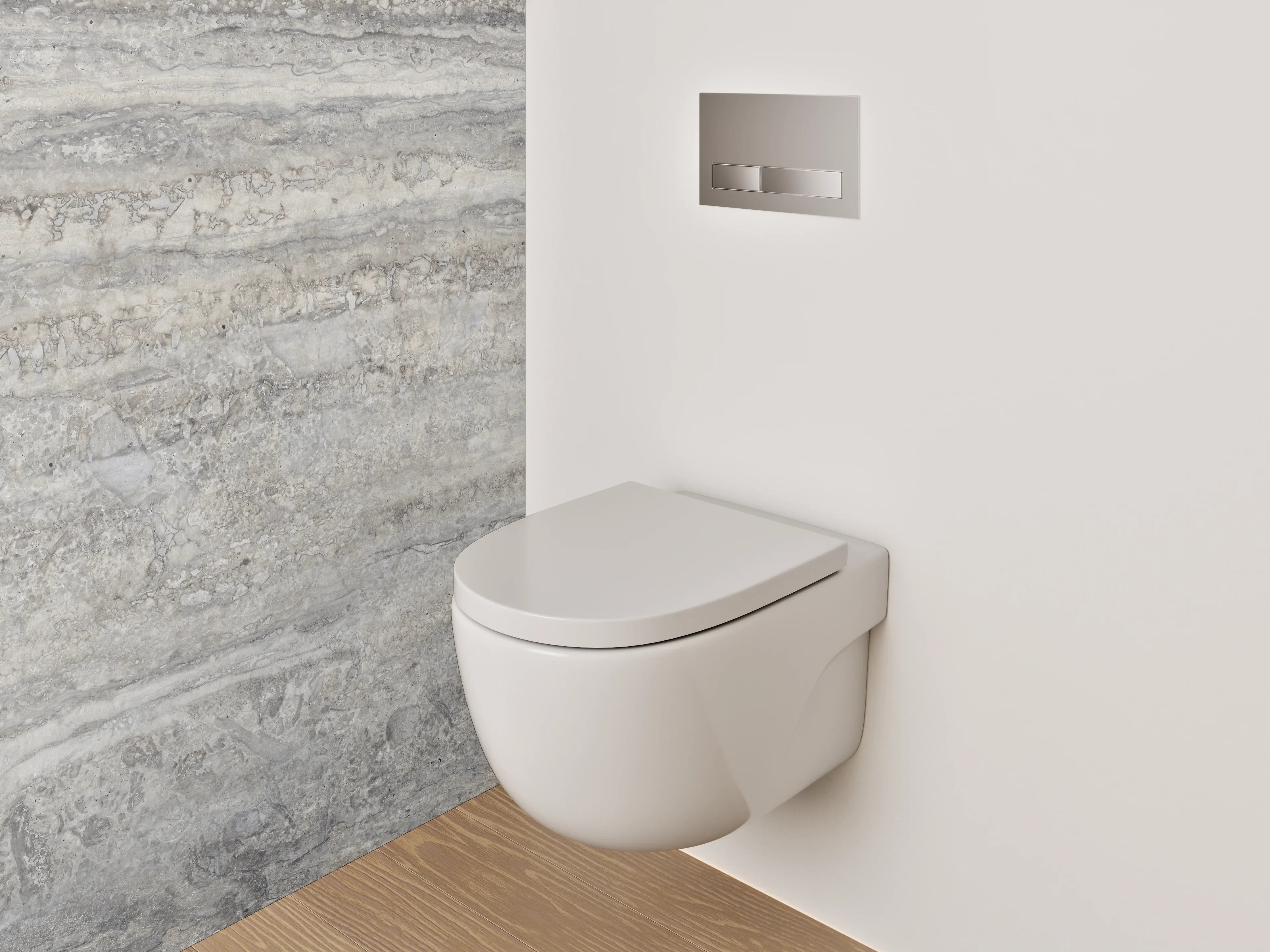 WC-Rückwand - Graue Marmor-Textur mit feinen Linien