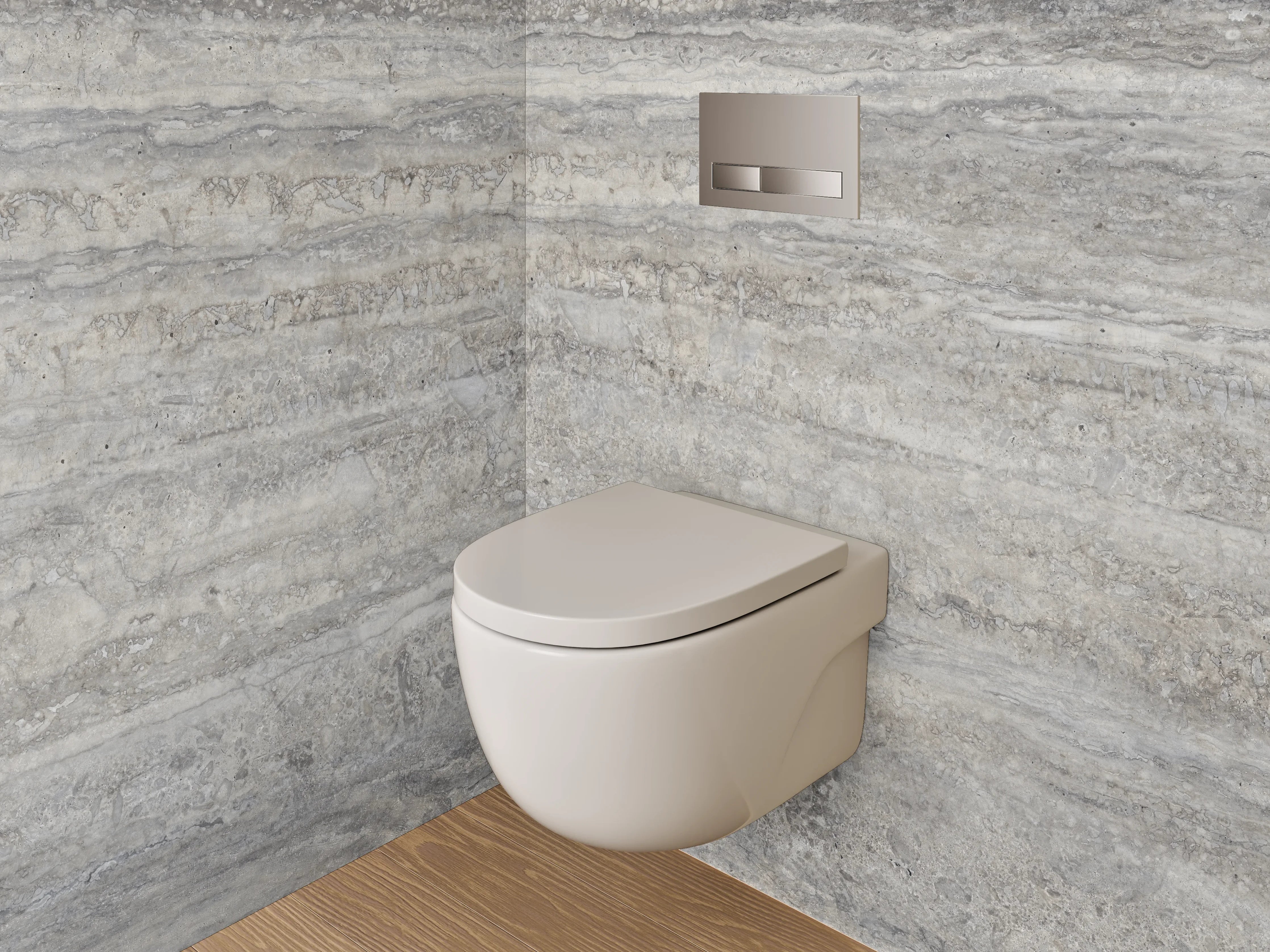 WC-Rückwand - Graue Marmor-Textur mit feinen Linien