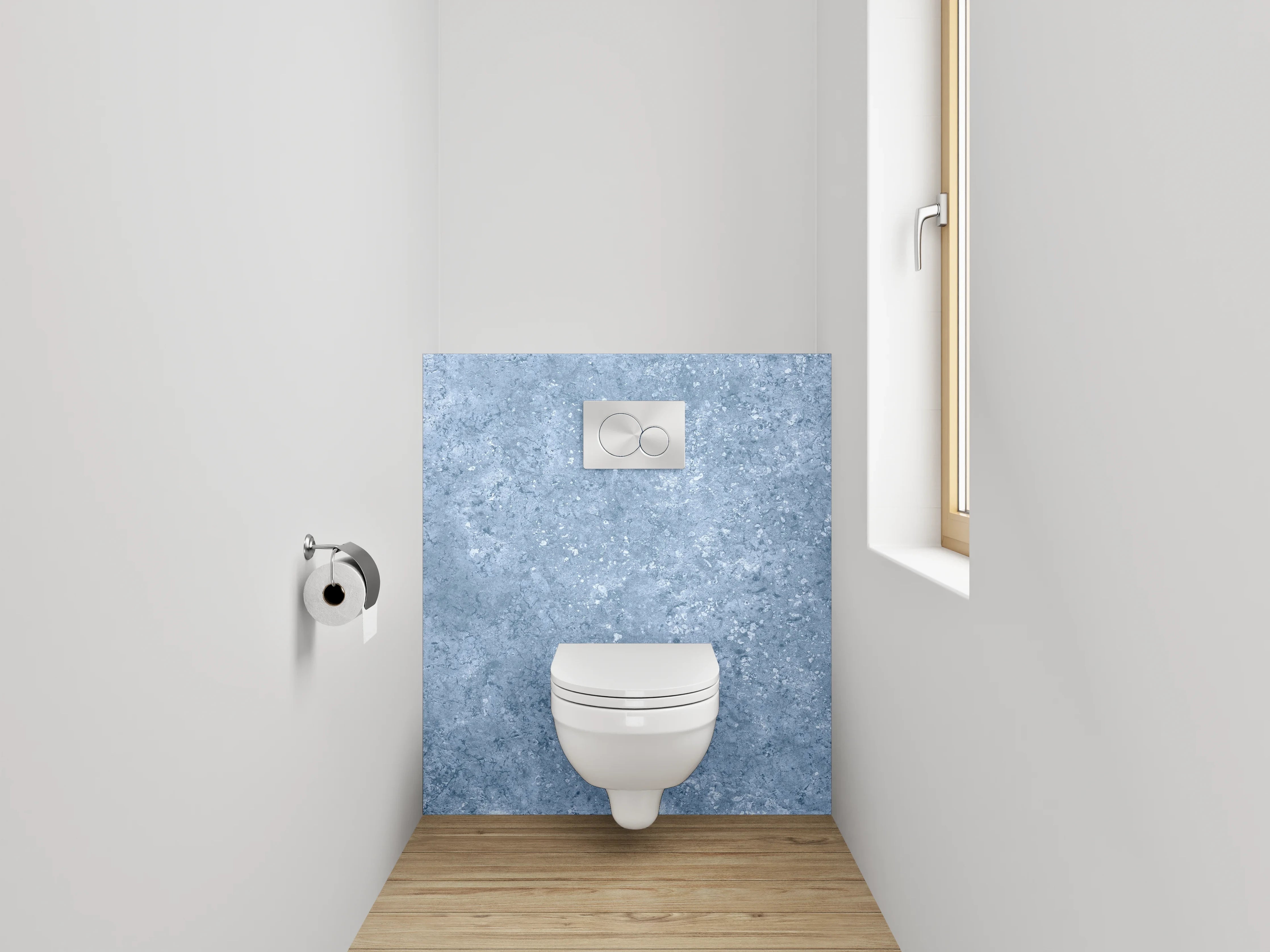 WC-Rückwand - Graue Marmorwellen
