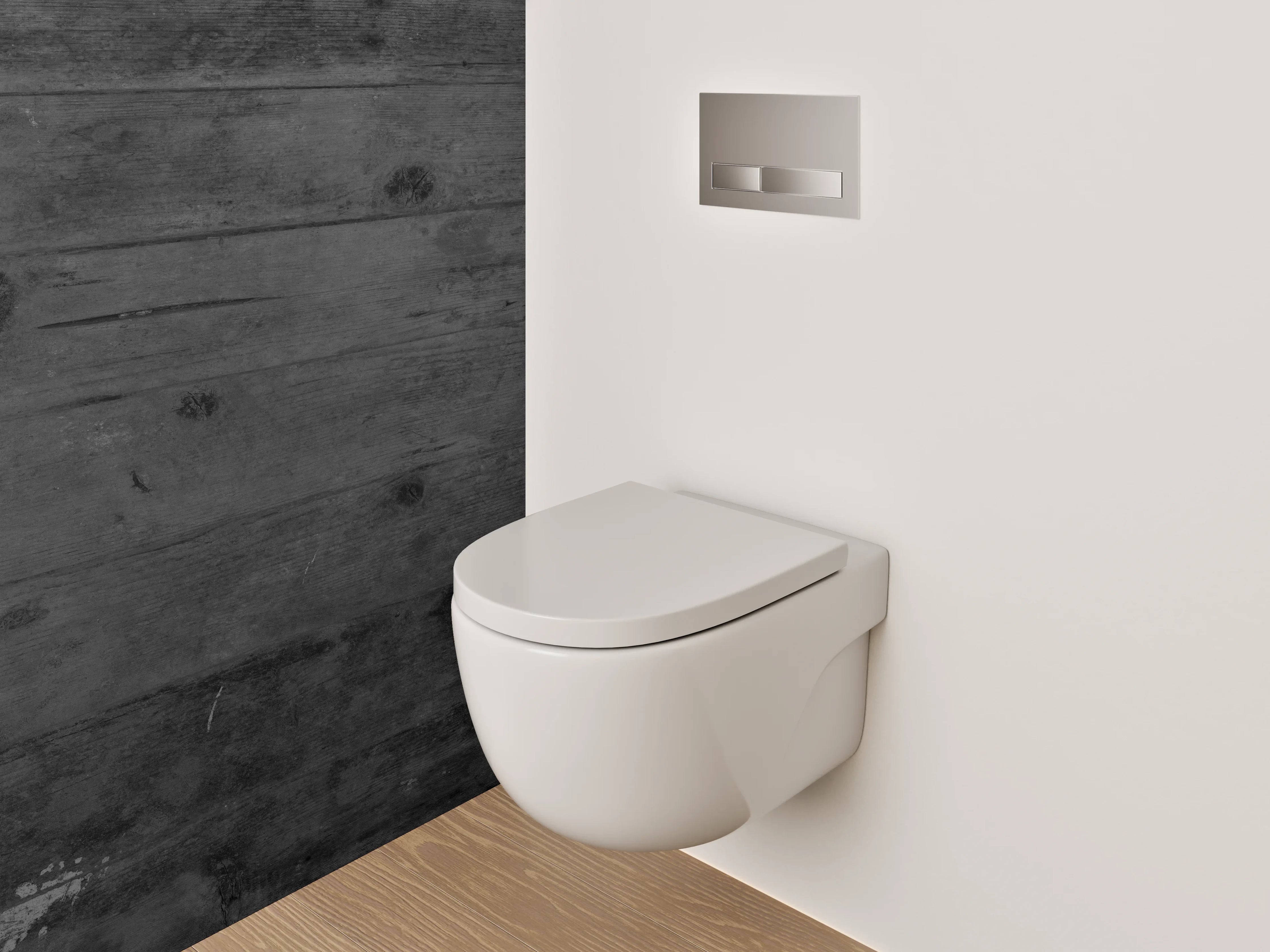 WC-Rückwand - Graue Schattenwand