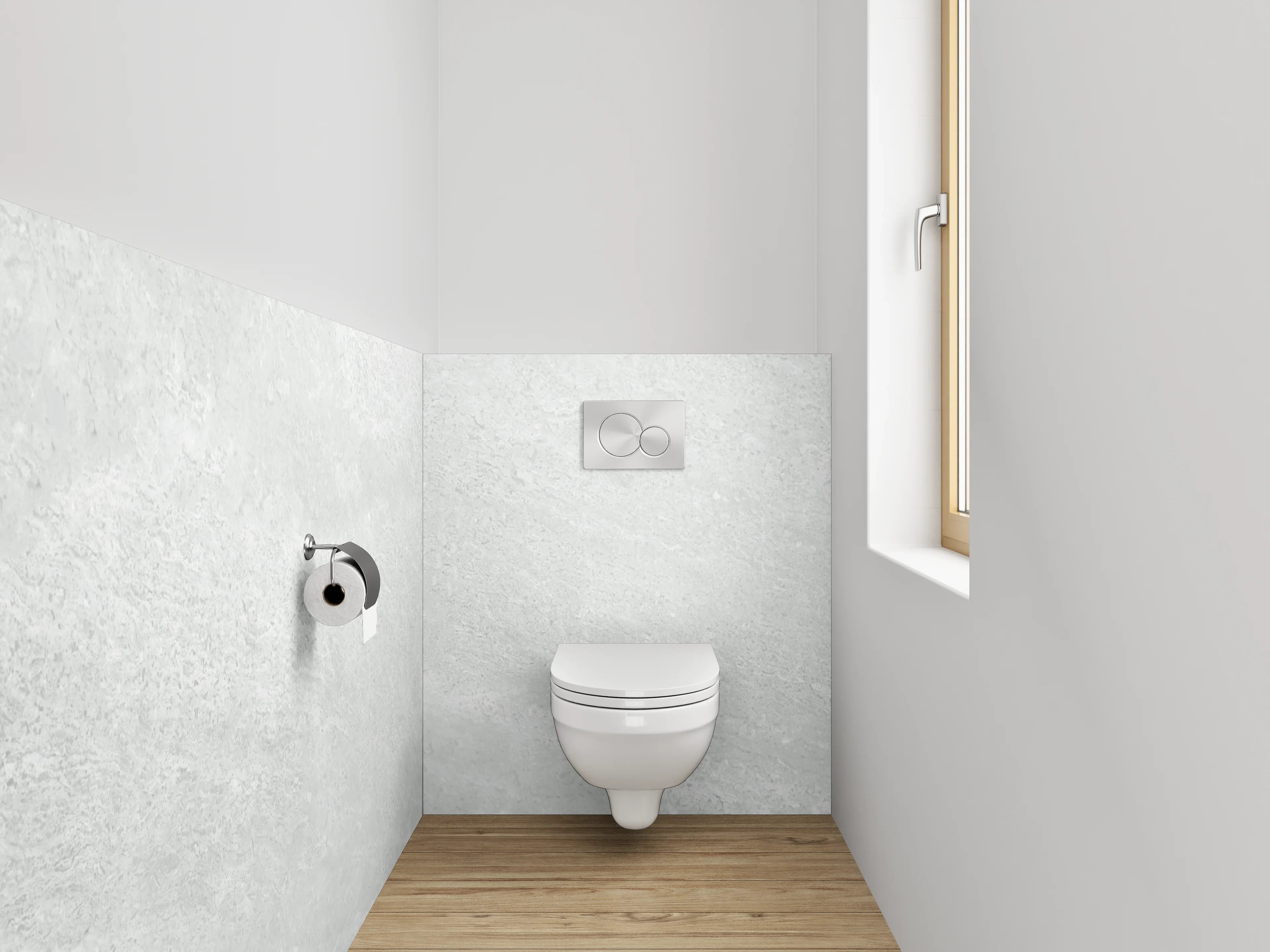 WC-Rückwand - Grauer Marmor-Feinheit