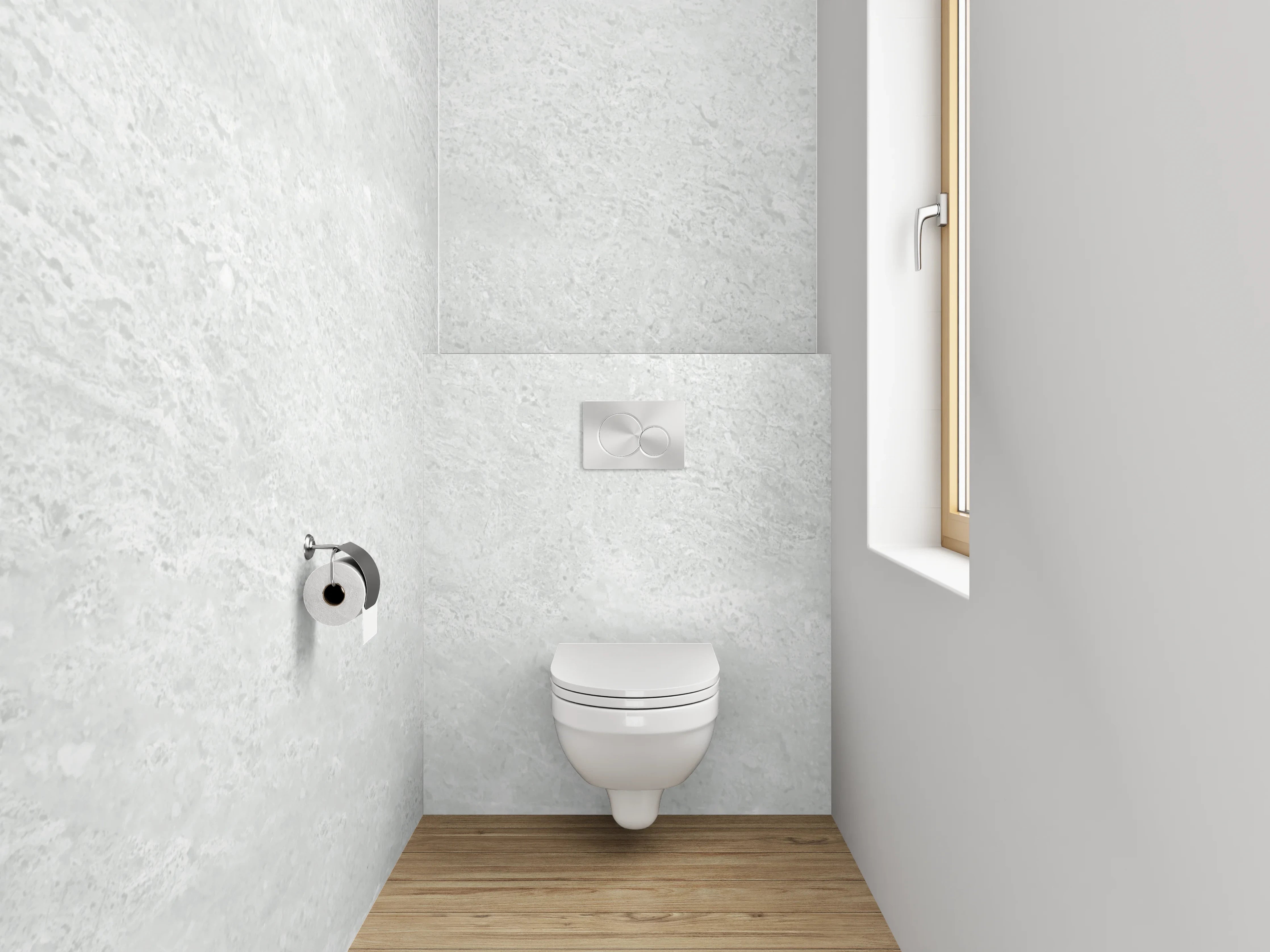 WC-Rückwand - Grauer Marmor-Feinheit