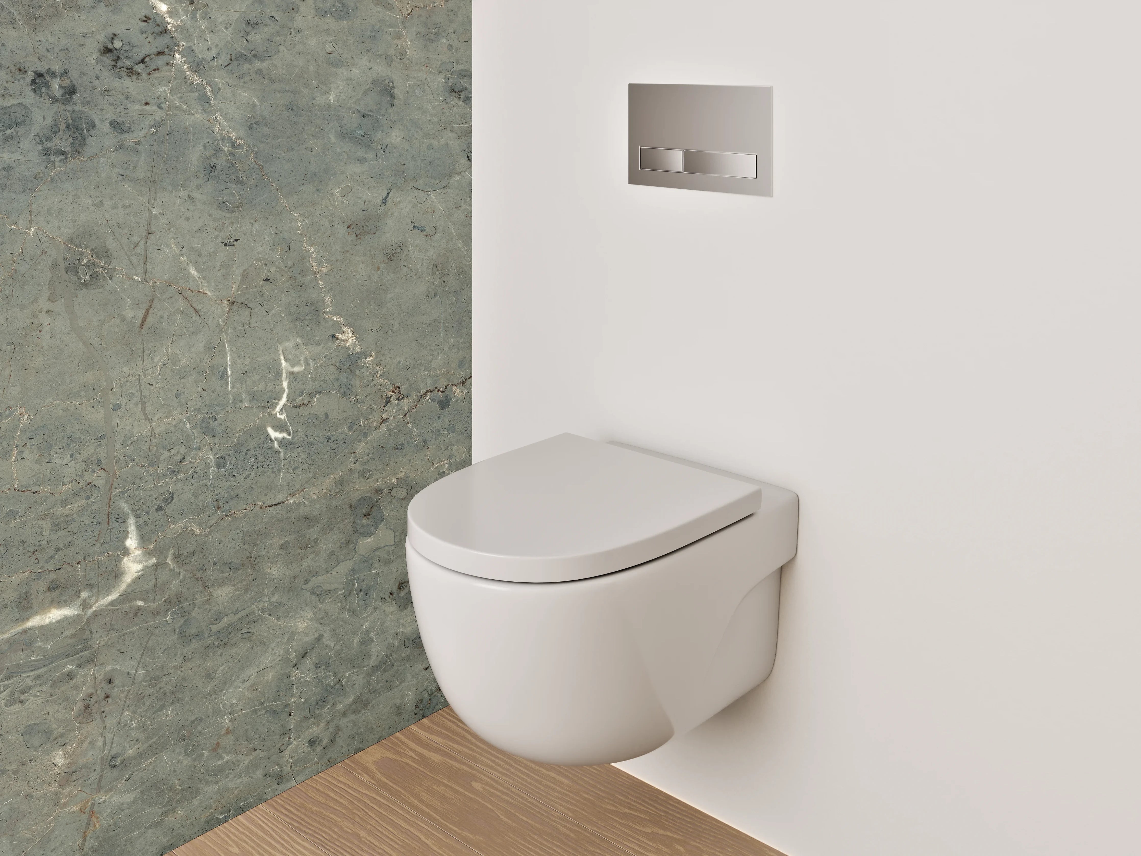 WC-Rückwand - Grauer Marmor Look elegant