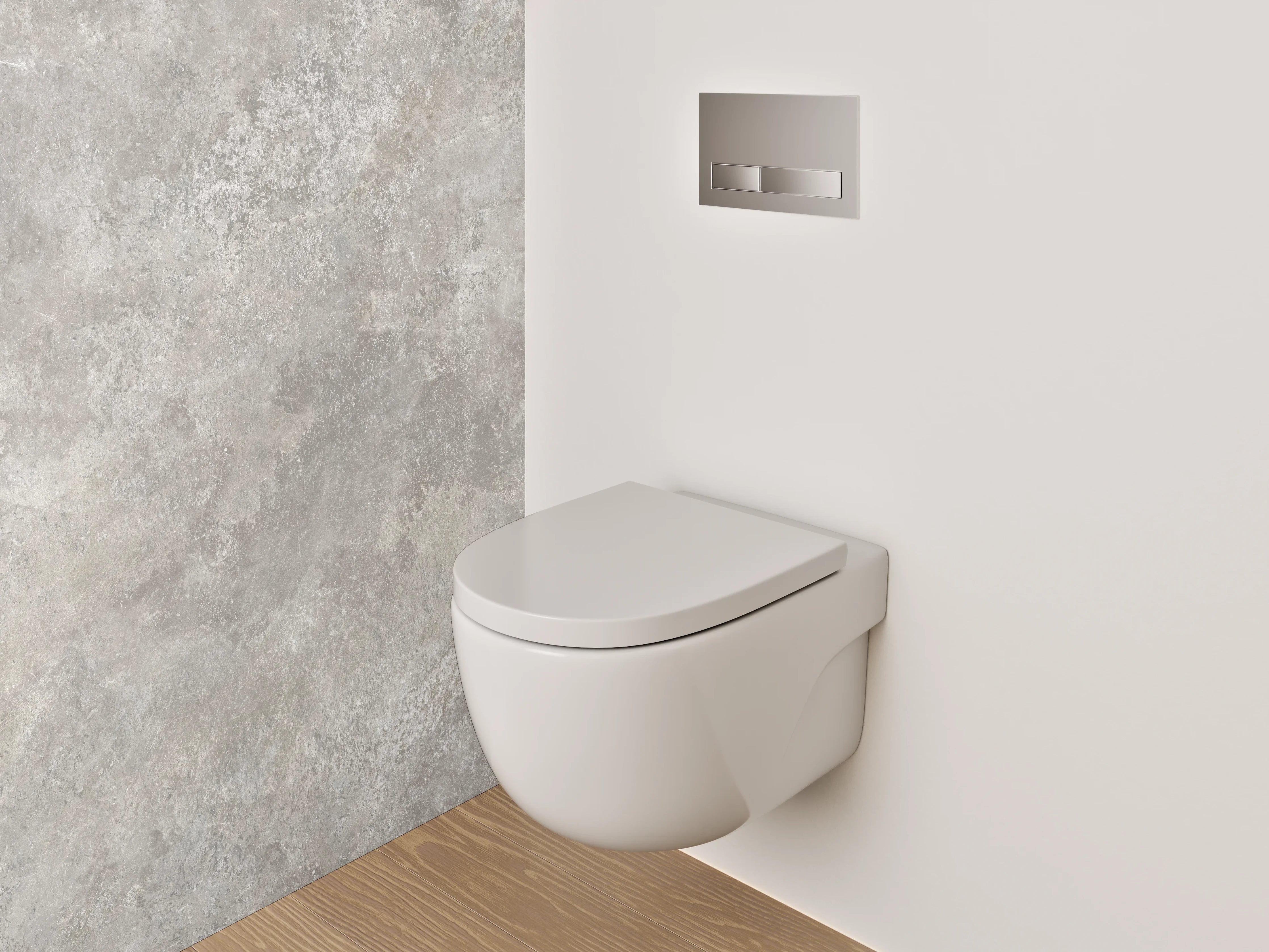 WC-Rückwand - Grauer Stein-Optik Marmor-Look
